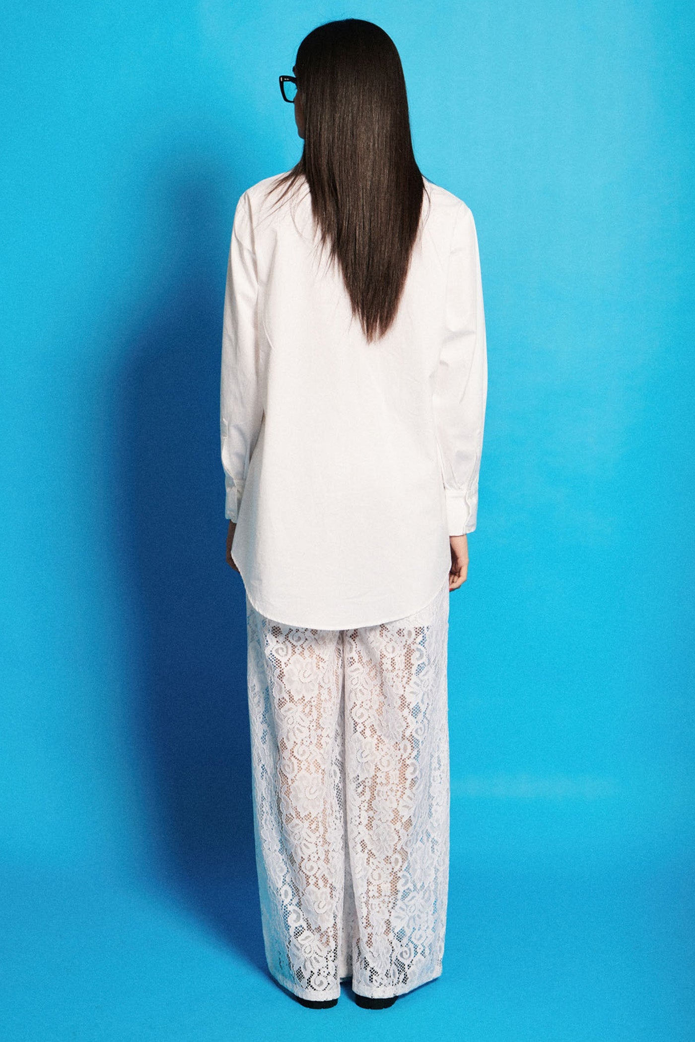 Patchwork Shirt With Lacy Pants