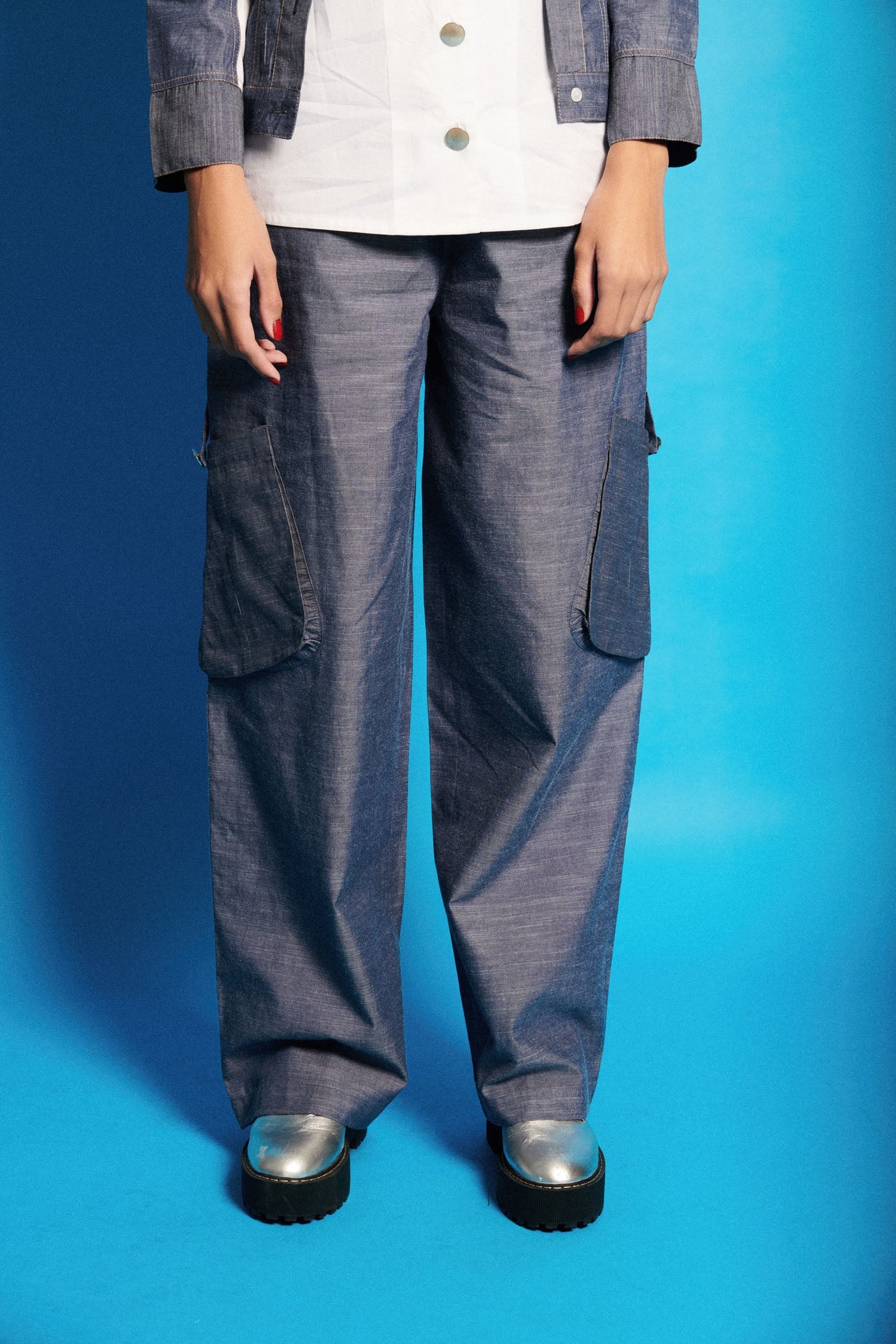 White Poplin Chambray Shirt