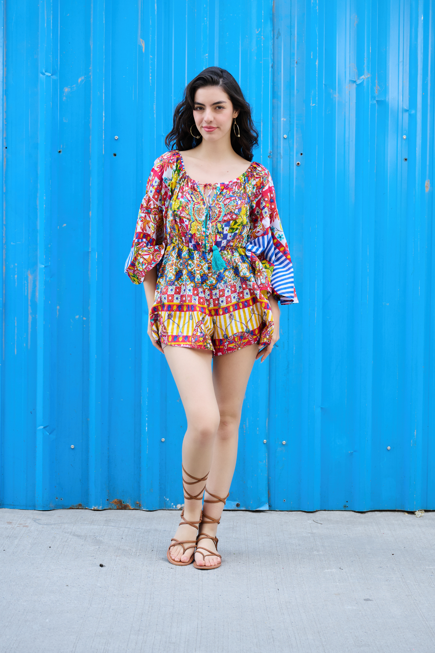 Ankana Ghosh In Color Pop Embroidered Playsuit