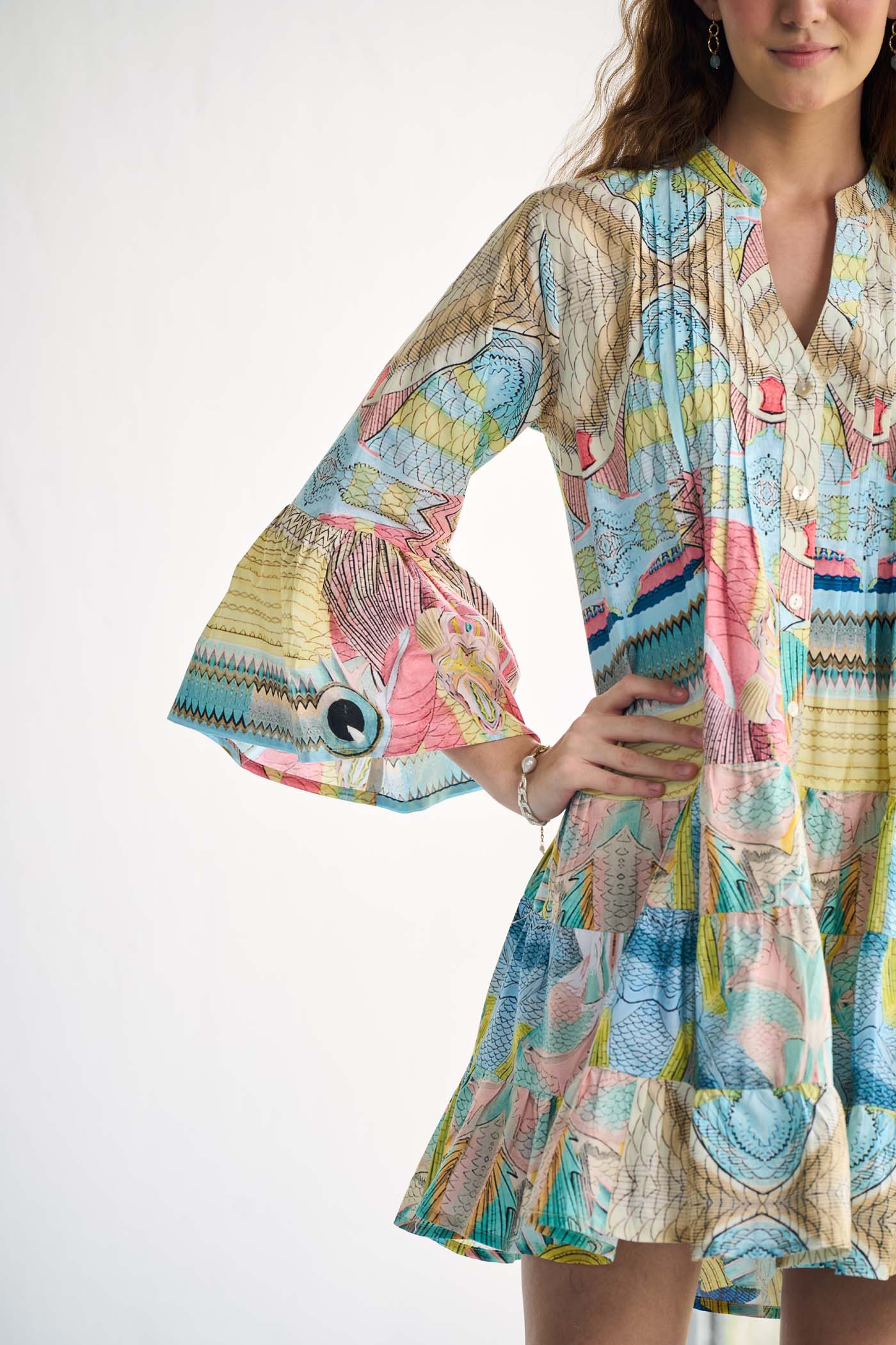 Navya Arya In Multicolor Poplin printed mini dress