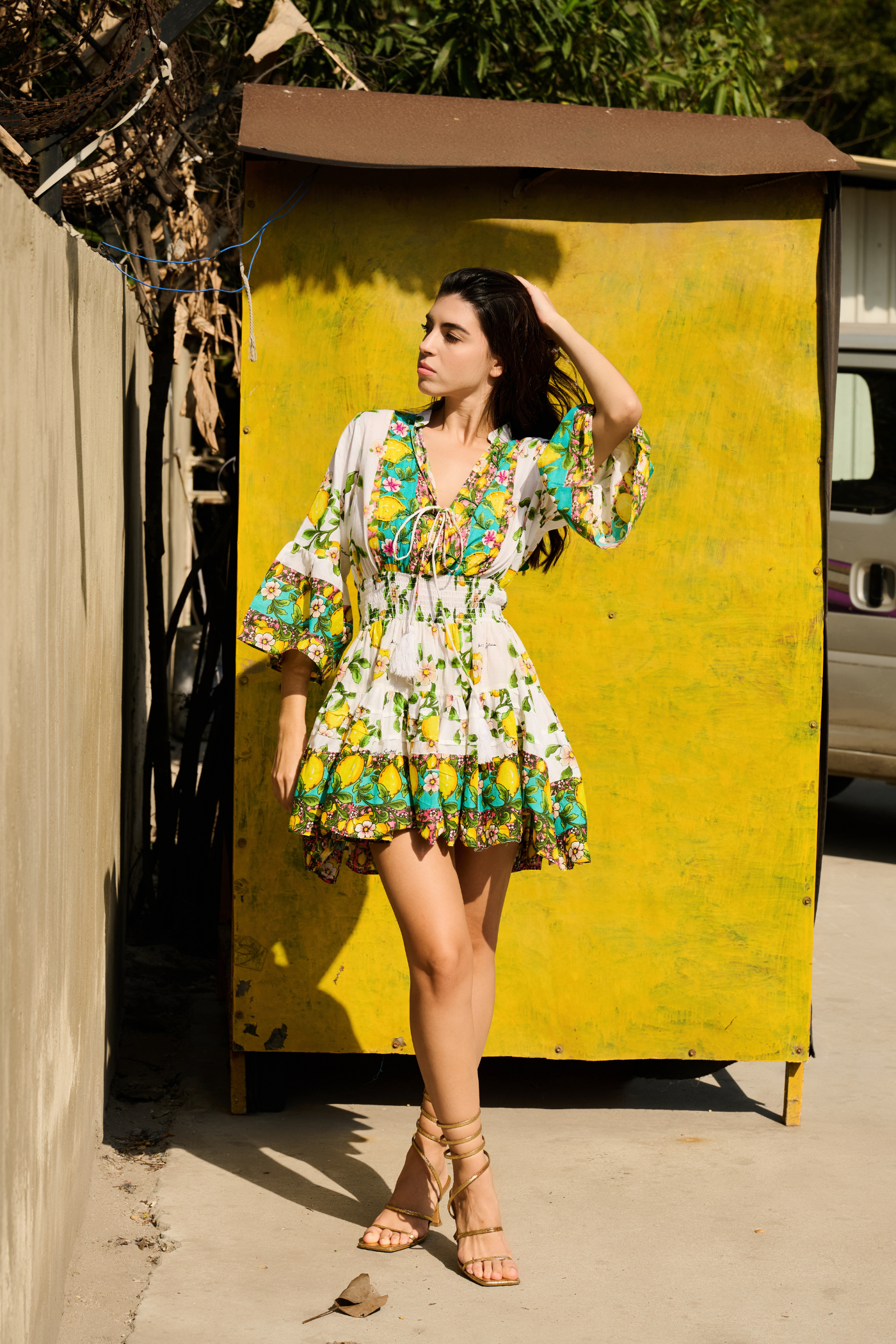 Ankita Rai In Tropical Luxe Embroidered Mini Dress