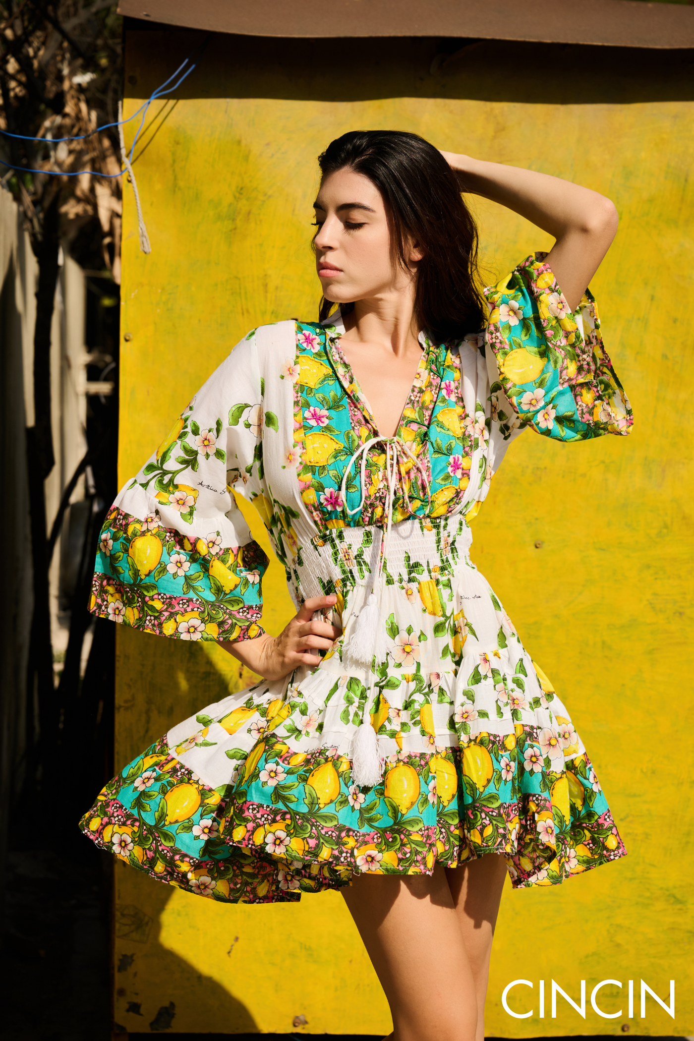 Ankita Rai In Tropical Luxe Embroidered Mini Dress