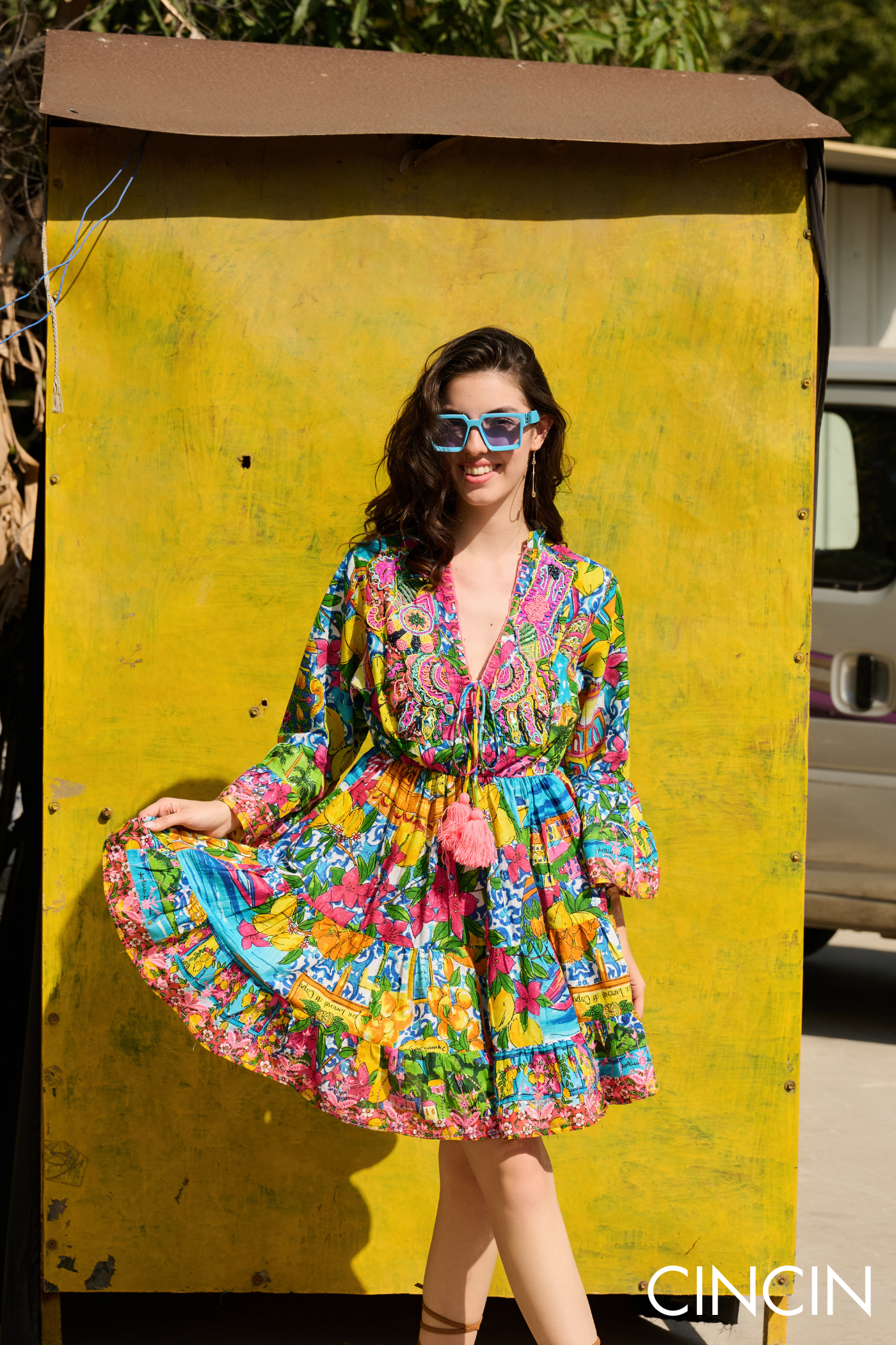 Varsha Dhingra In Ethereal Bloom Tie-up Dress
