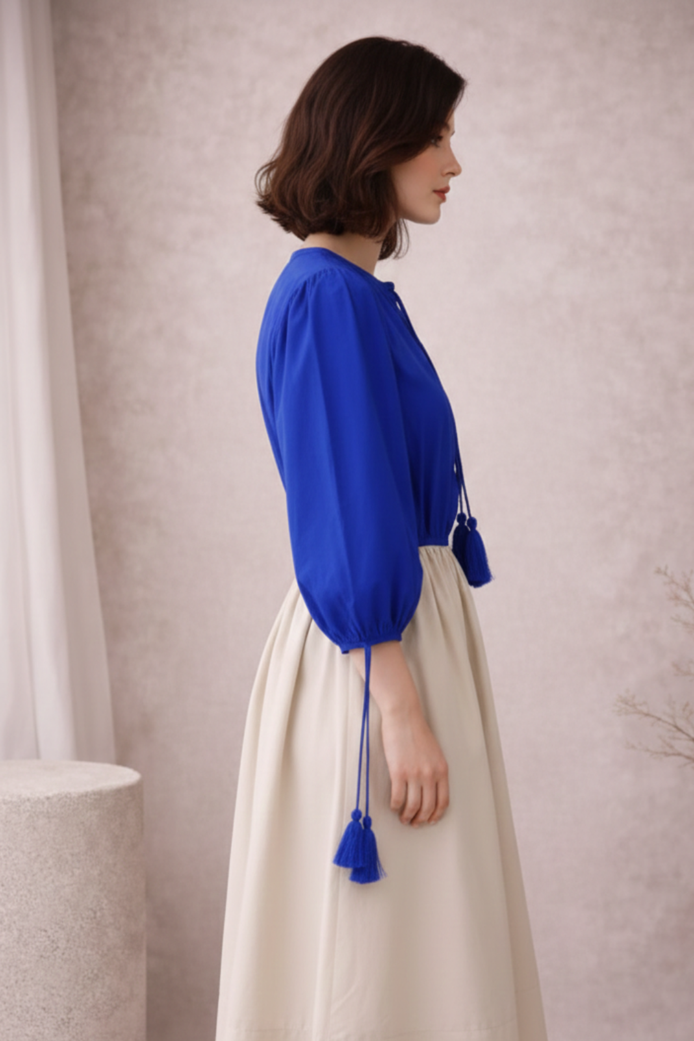 Azure Tassel Waist Dress