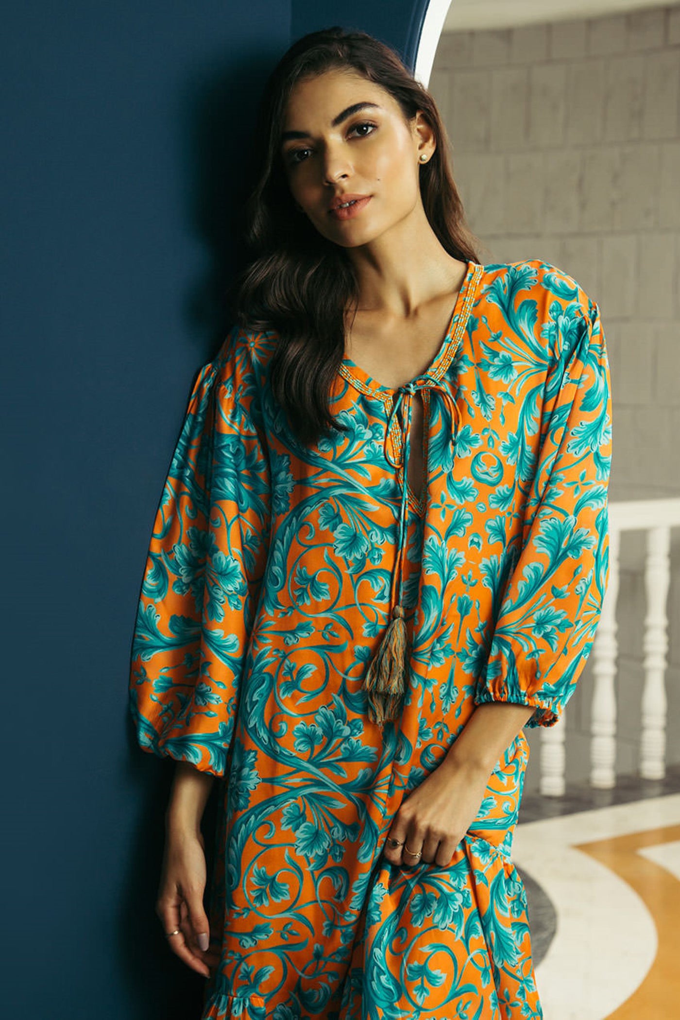 one tier slit dress
