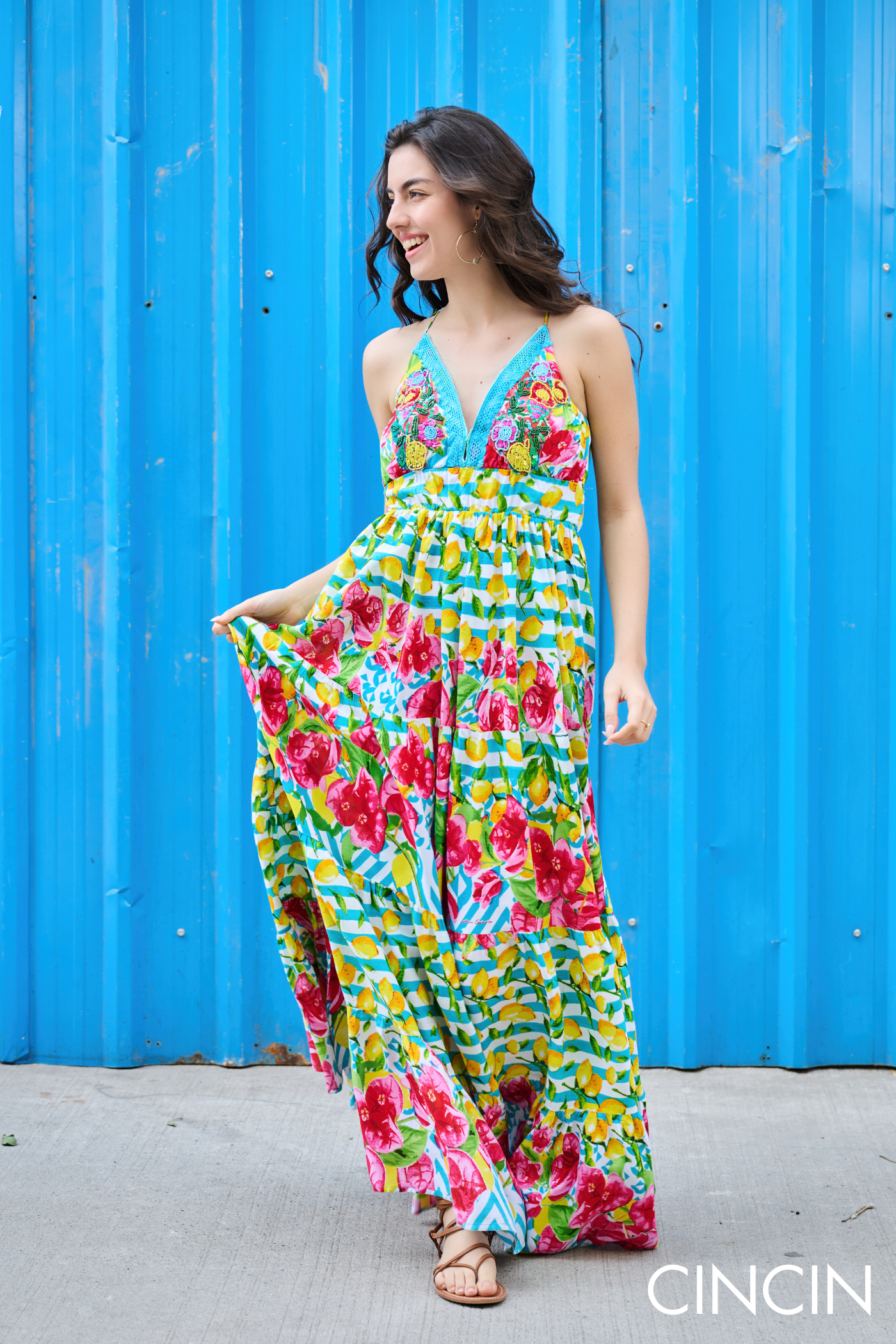 Ankita Rai In Vivid Horizon Halter Dress