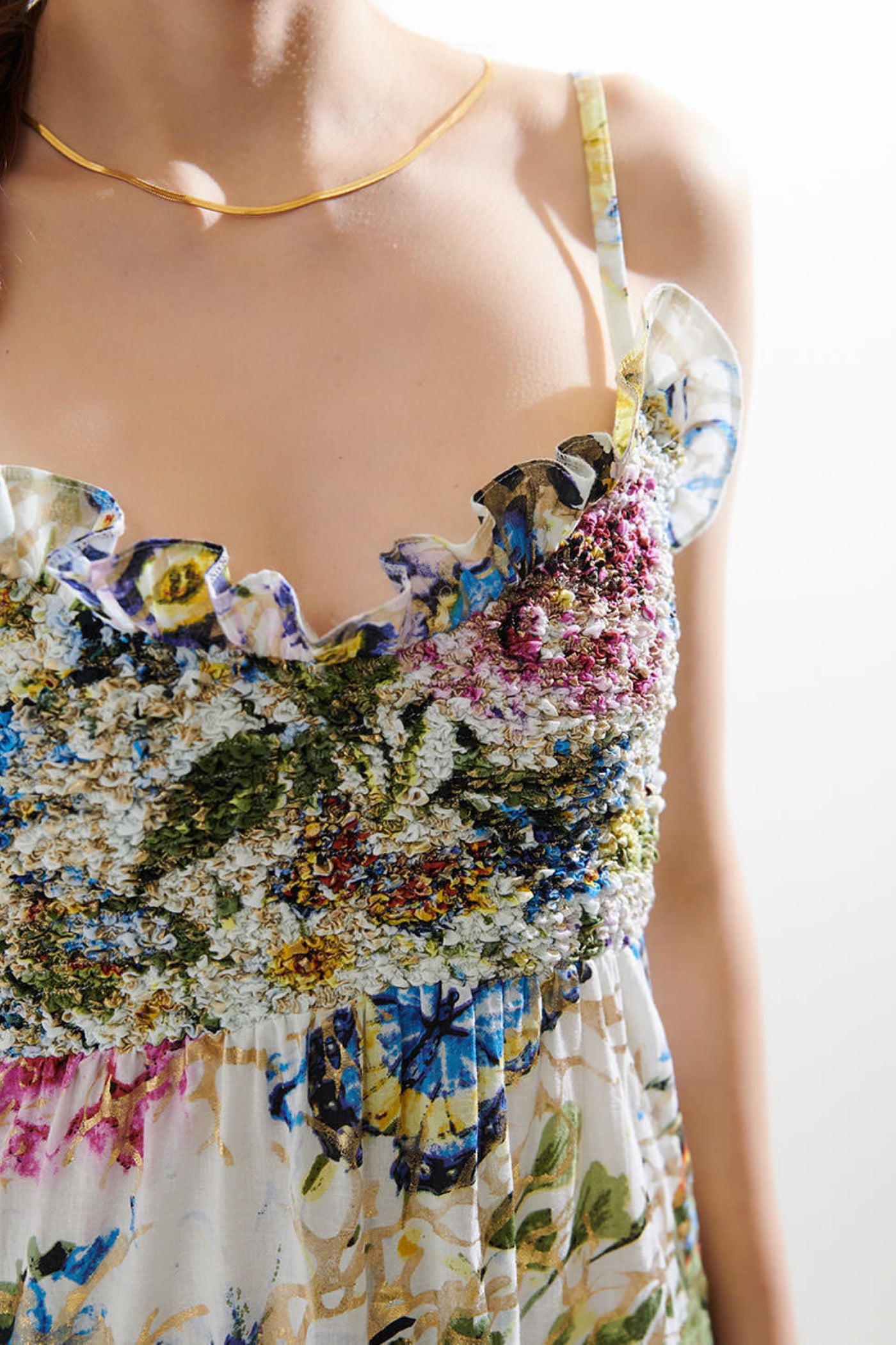 printed smoky tier dress