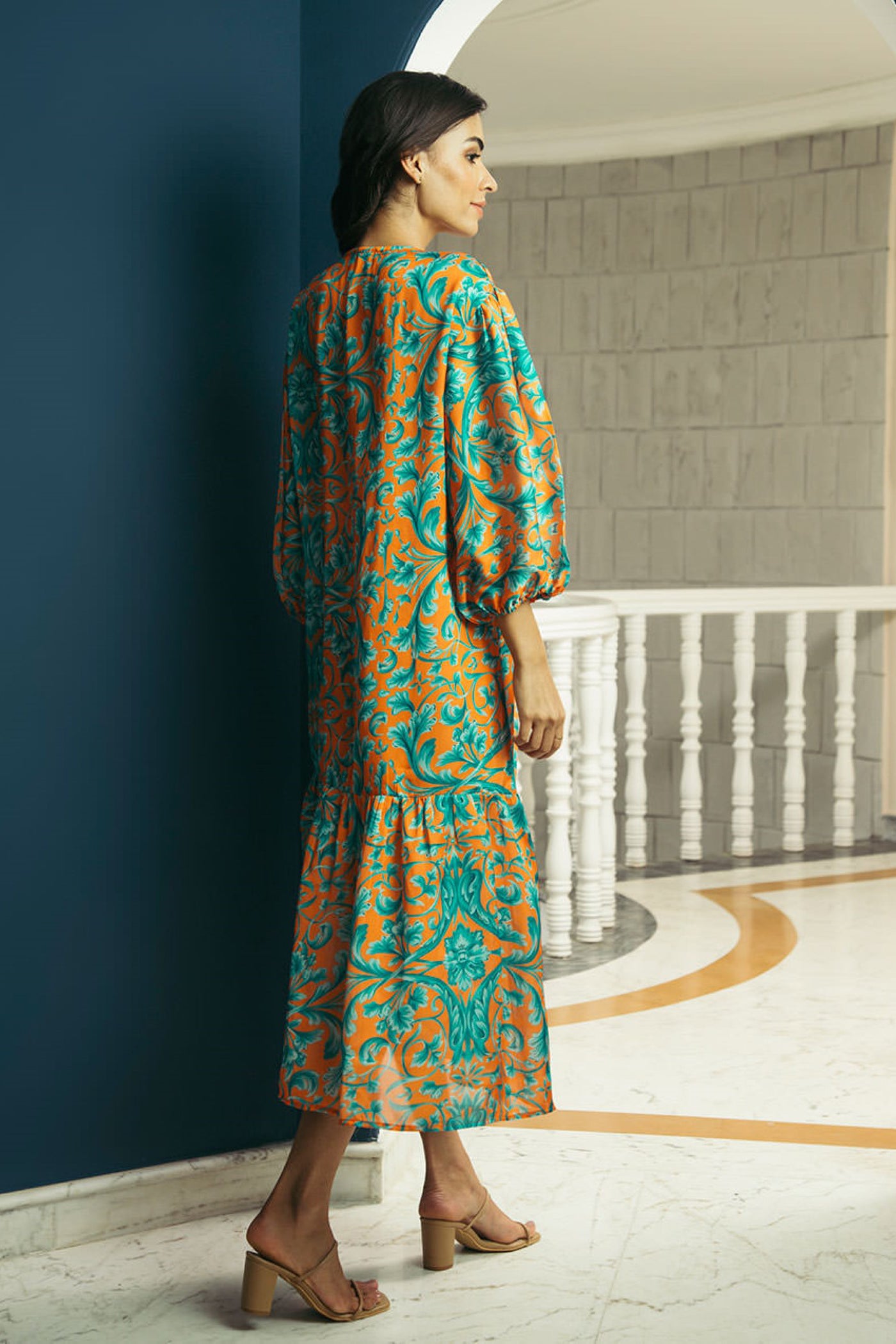 one tier slit dress