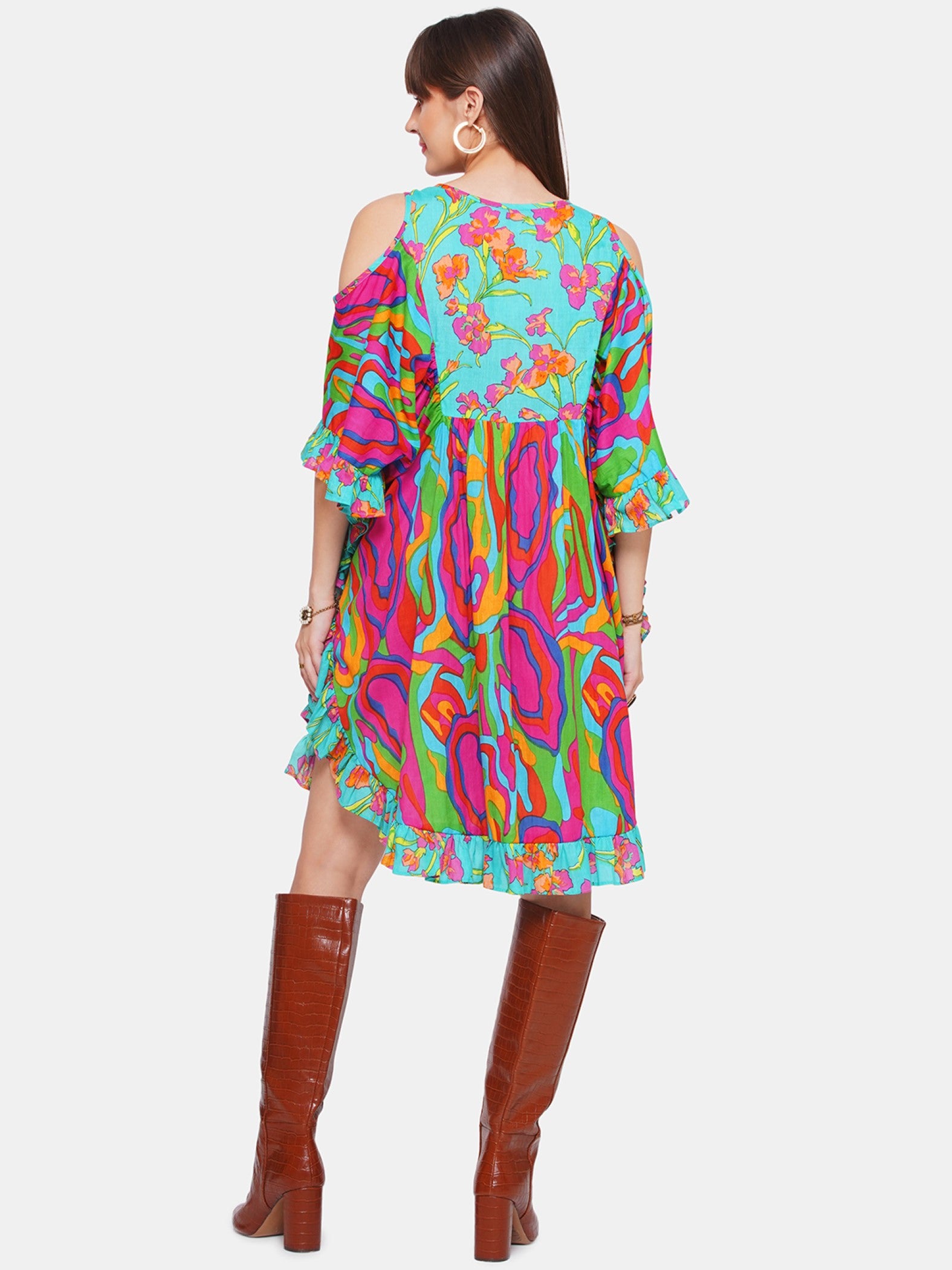 COLD SHOULDER SHORT KAFTAN