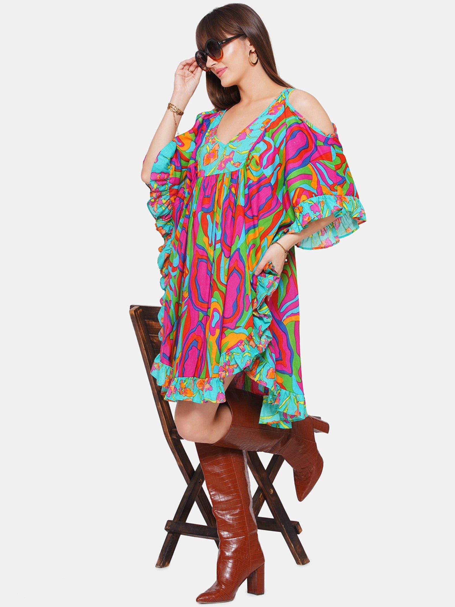 COLD SHOULDER SHORT  KAFTAN