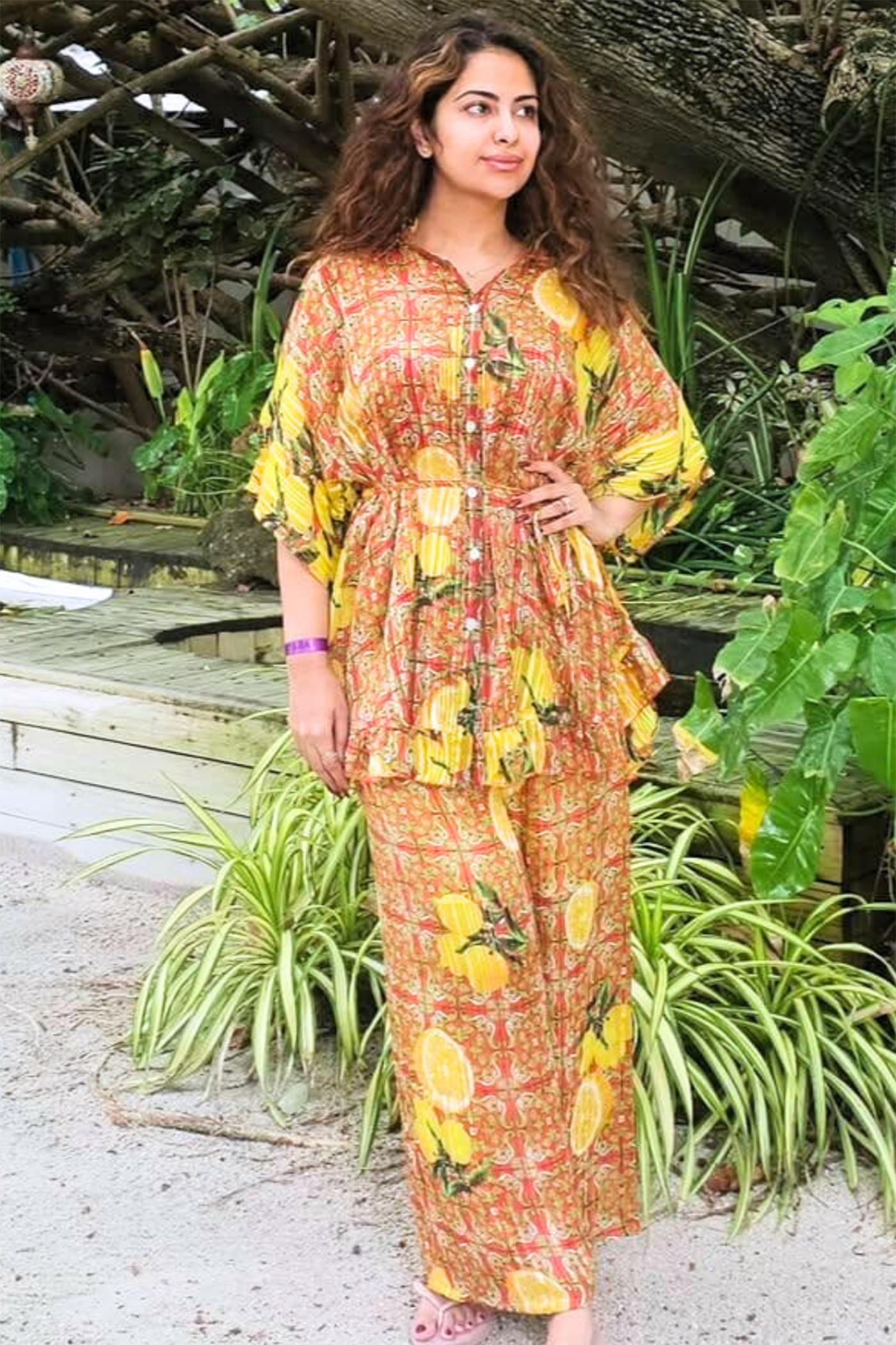 Avika Ghor In Citrus Breeze Palazzo Set