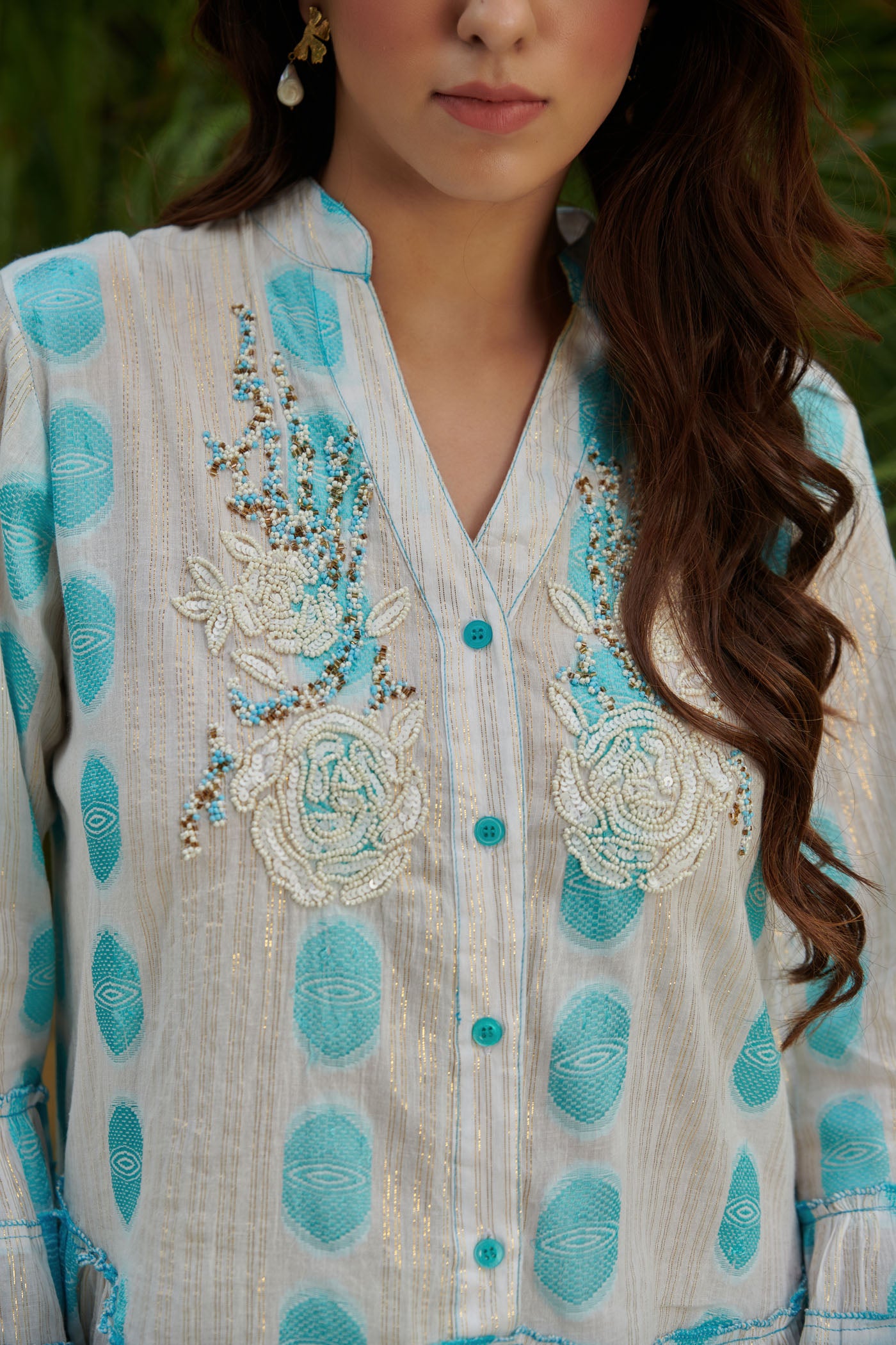 White bell sleeves short aline dress