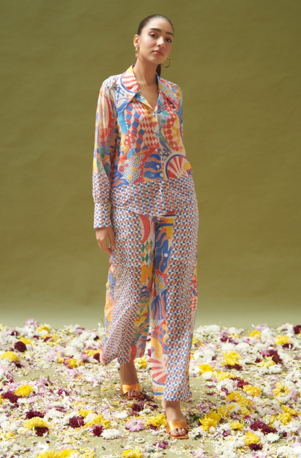 Multicolor Printed Coord Set