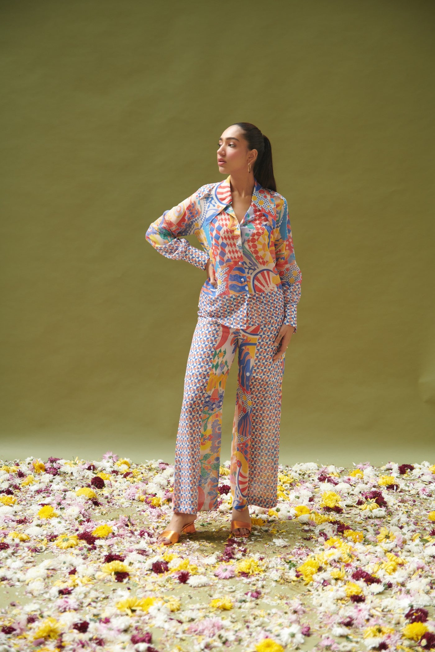 Multicolor Printed Coord Set