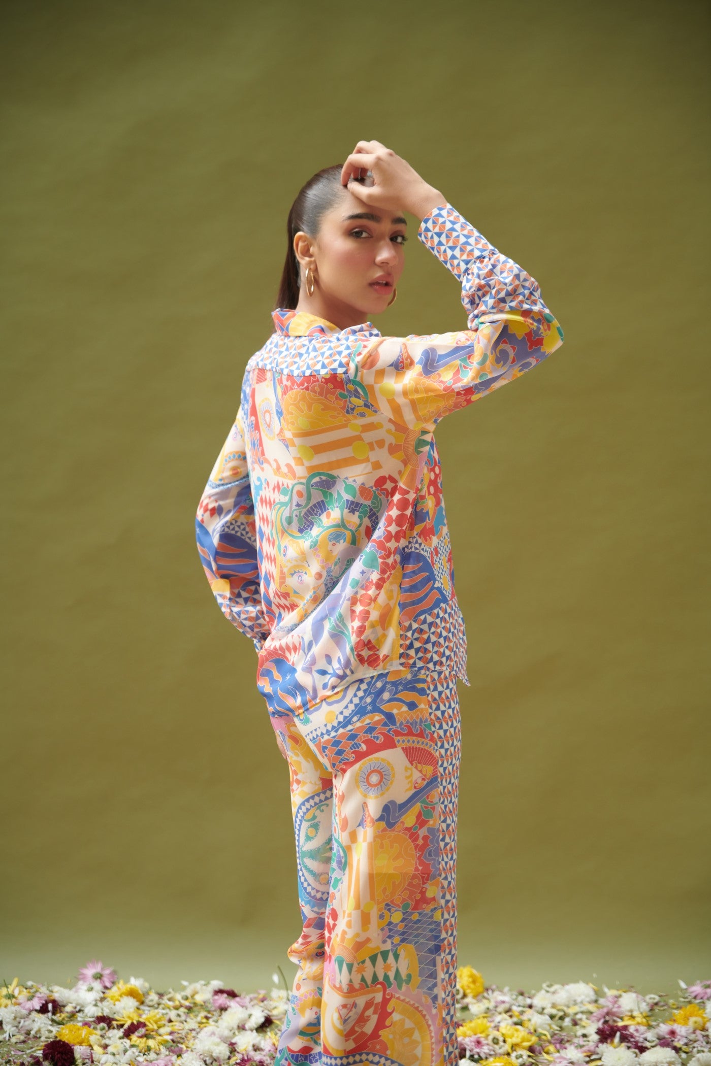Multicolor Printed Coord Set