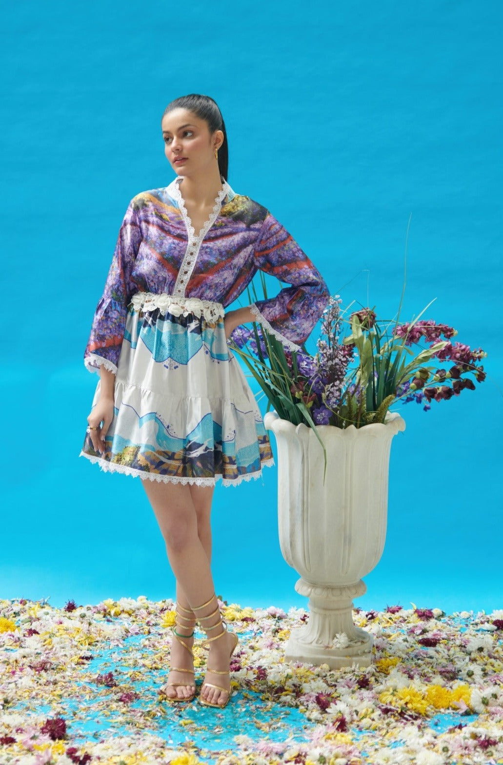 Chic Satin A-Line Mini Dress