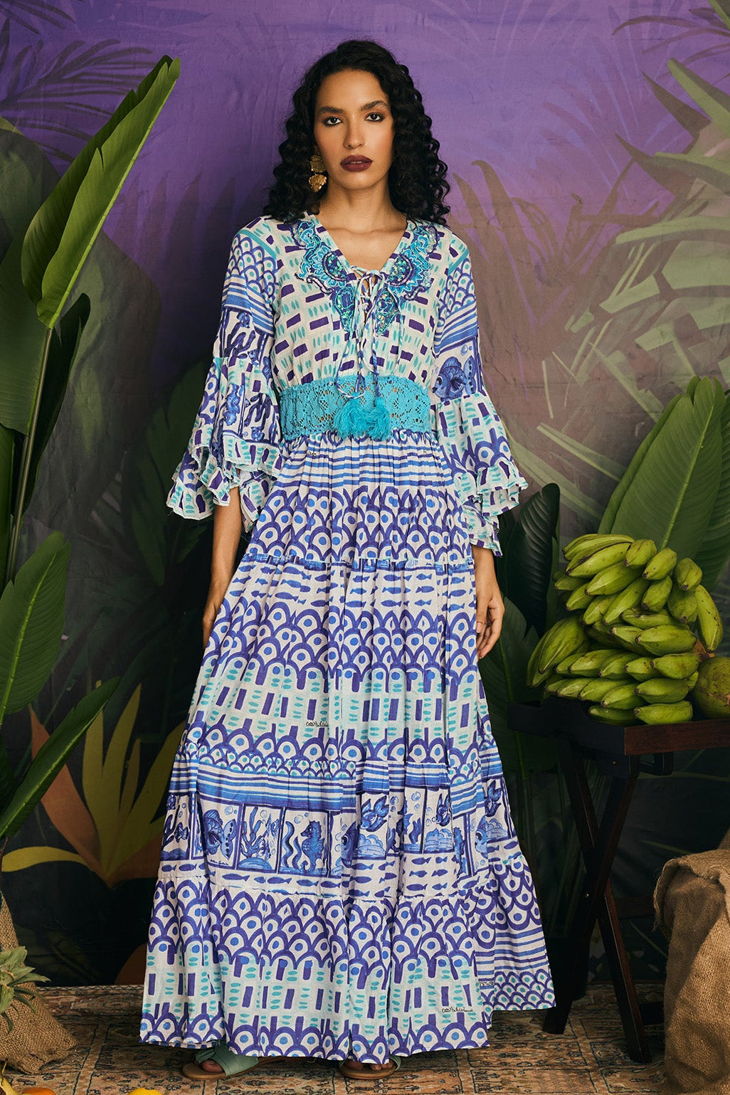 Fringes laces dress