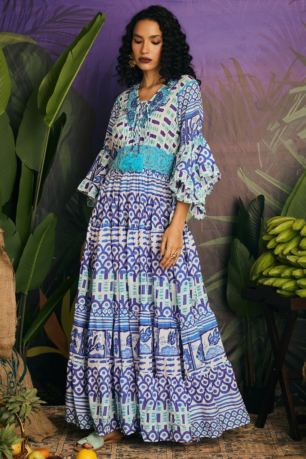 Fringes laces dress