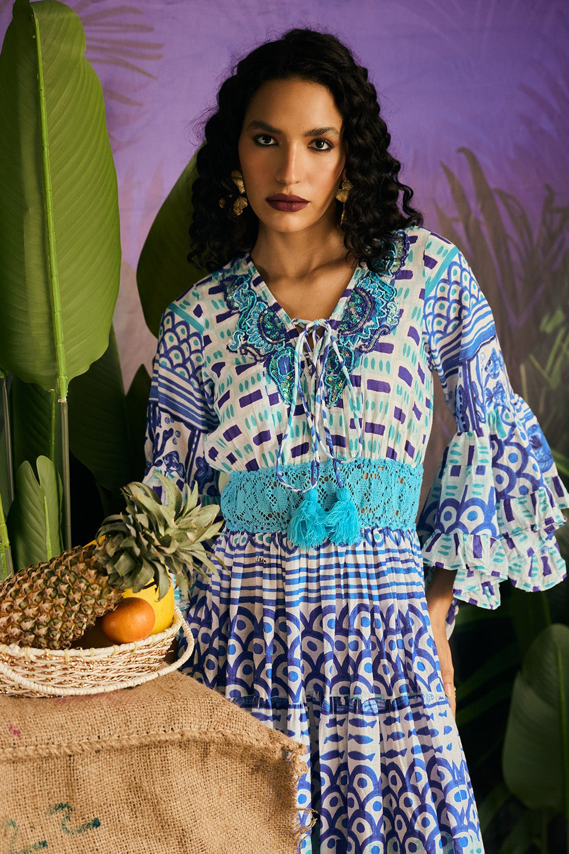 Fringes laces dress