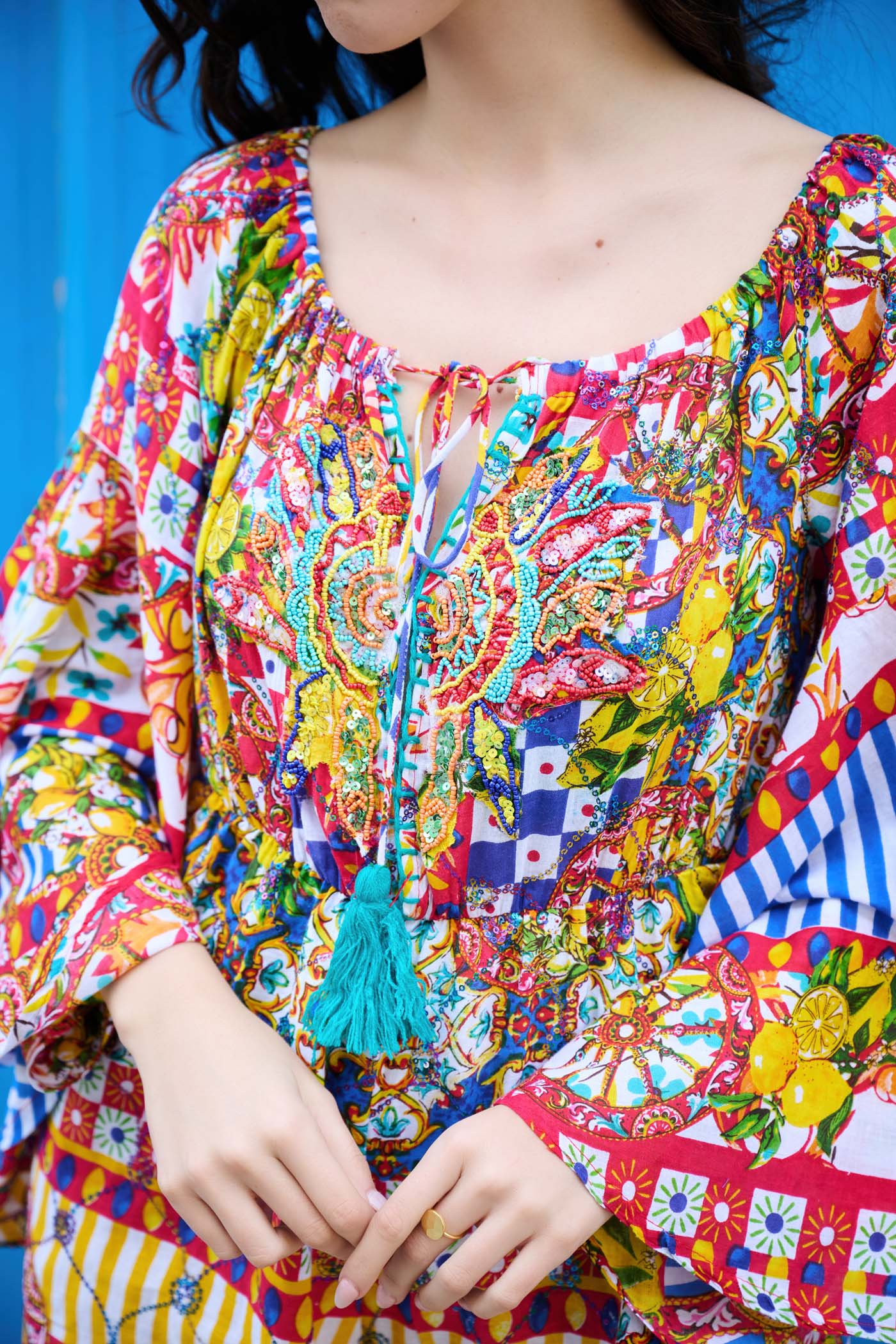Ankana Ghosh In Color Pop Embroidered Playsuit