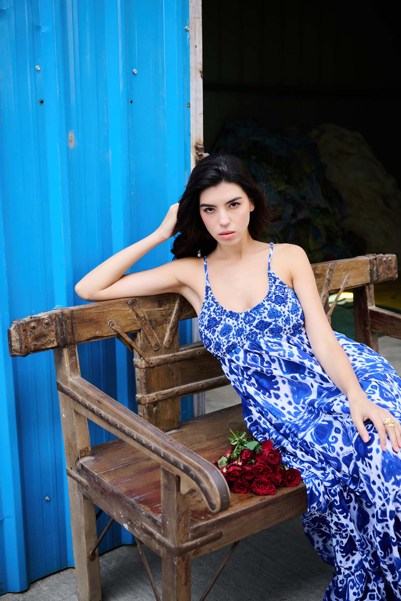 Shweta Tiwari In Indigo Whirl Maxi