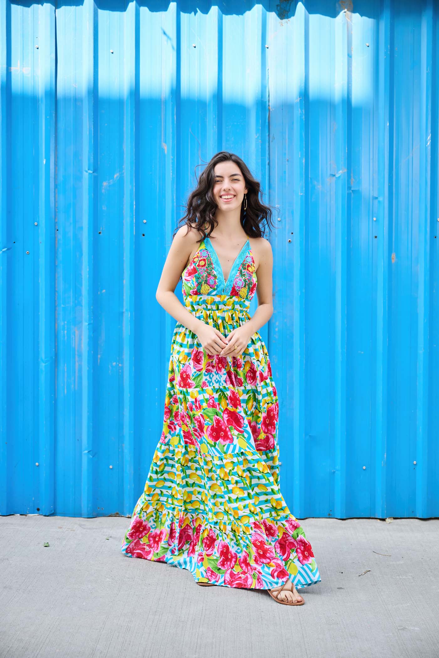 Ankita Rai In Vivid Horizon Halter Dress
