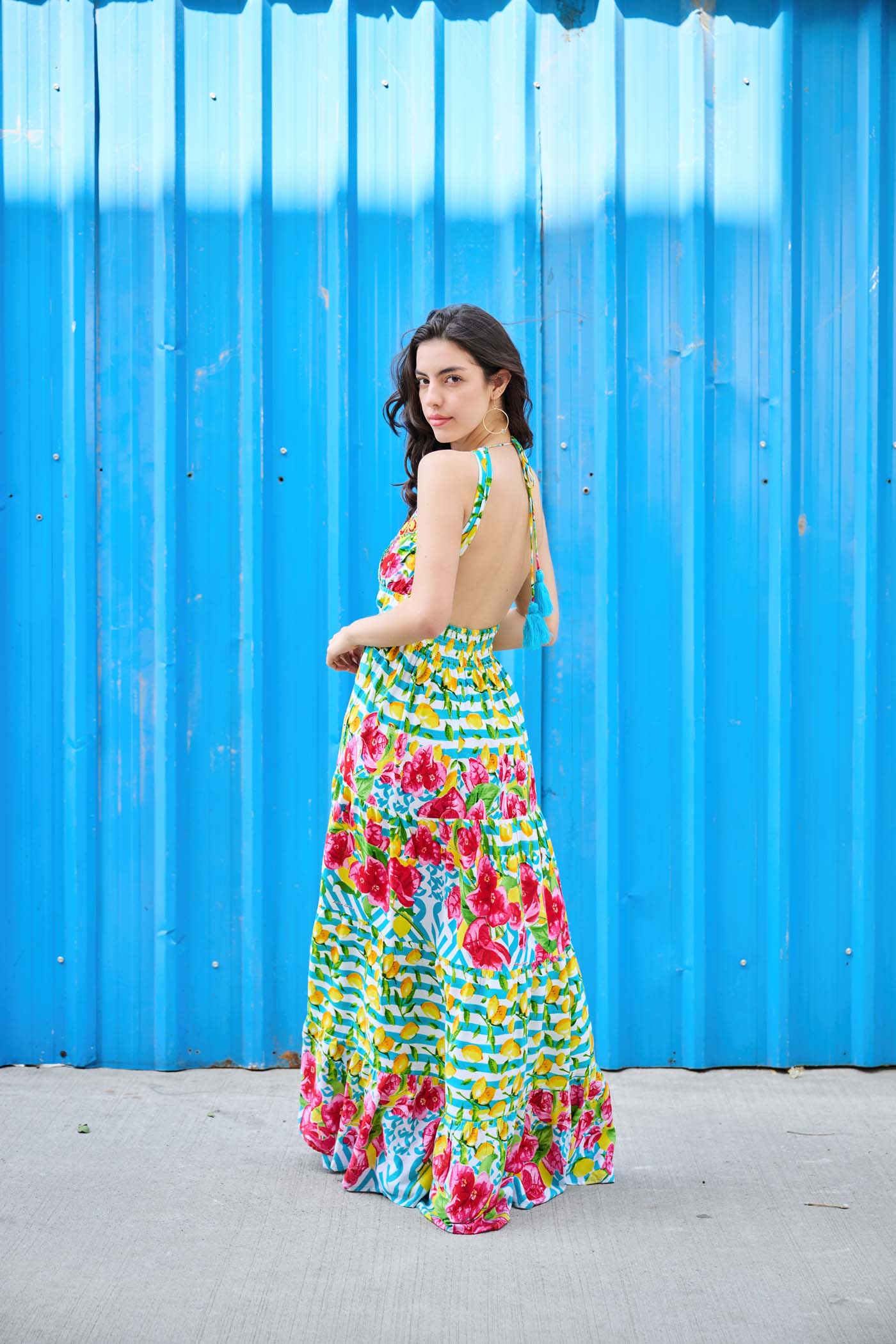 Ankita Rai In Vivid Horizon Halter Dress