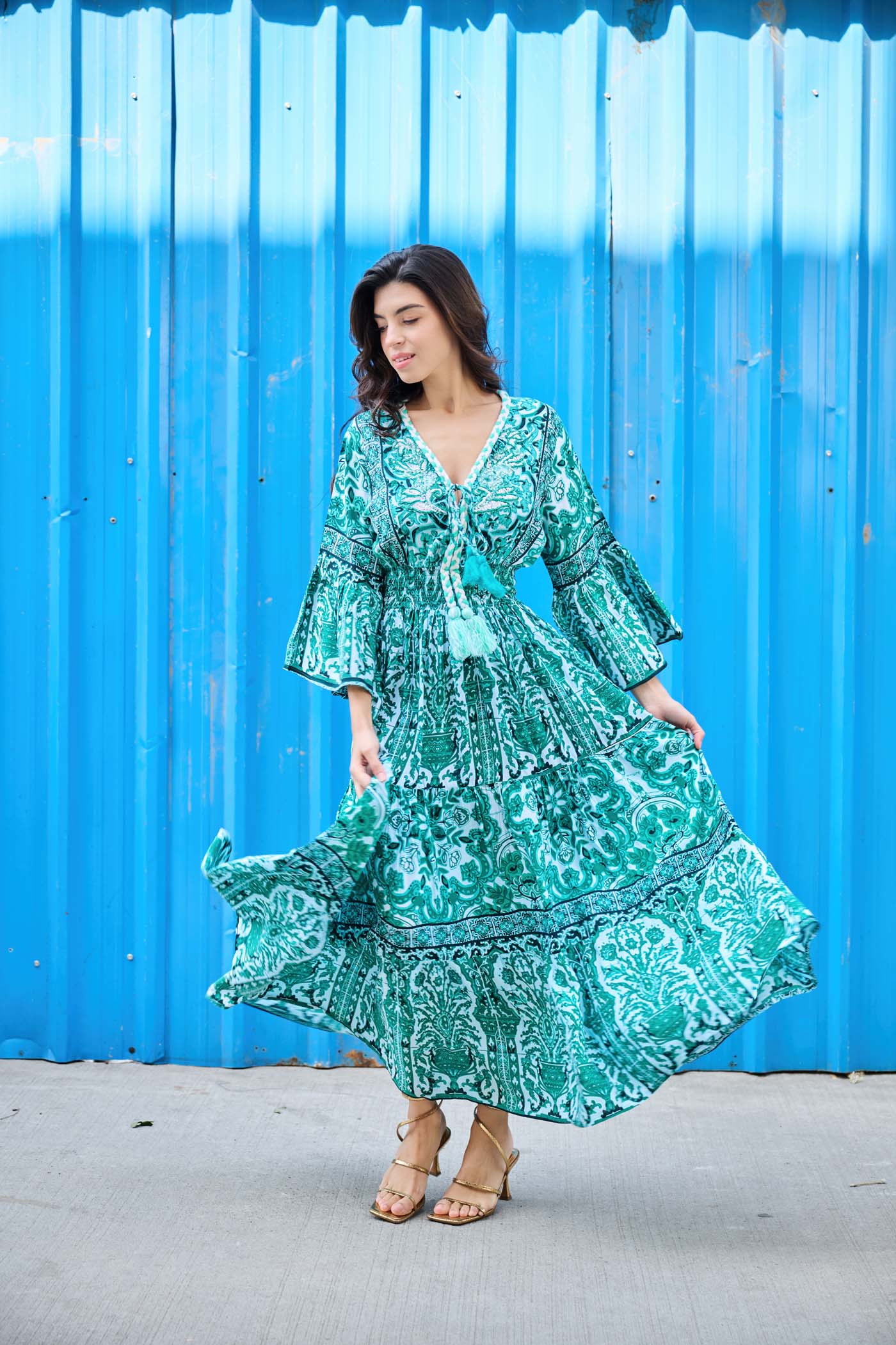 Niharika In Emerald Breeze Maxi