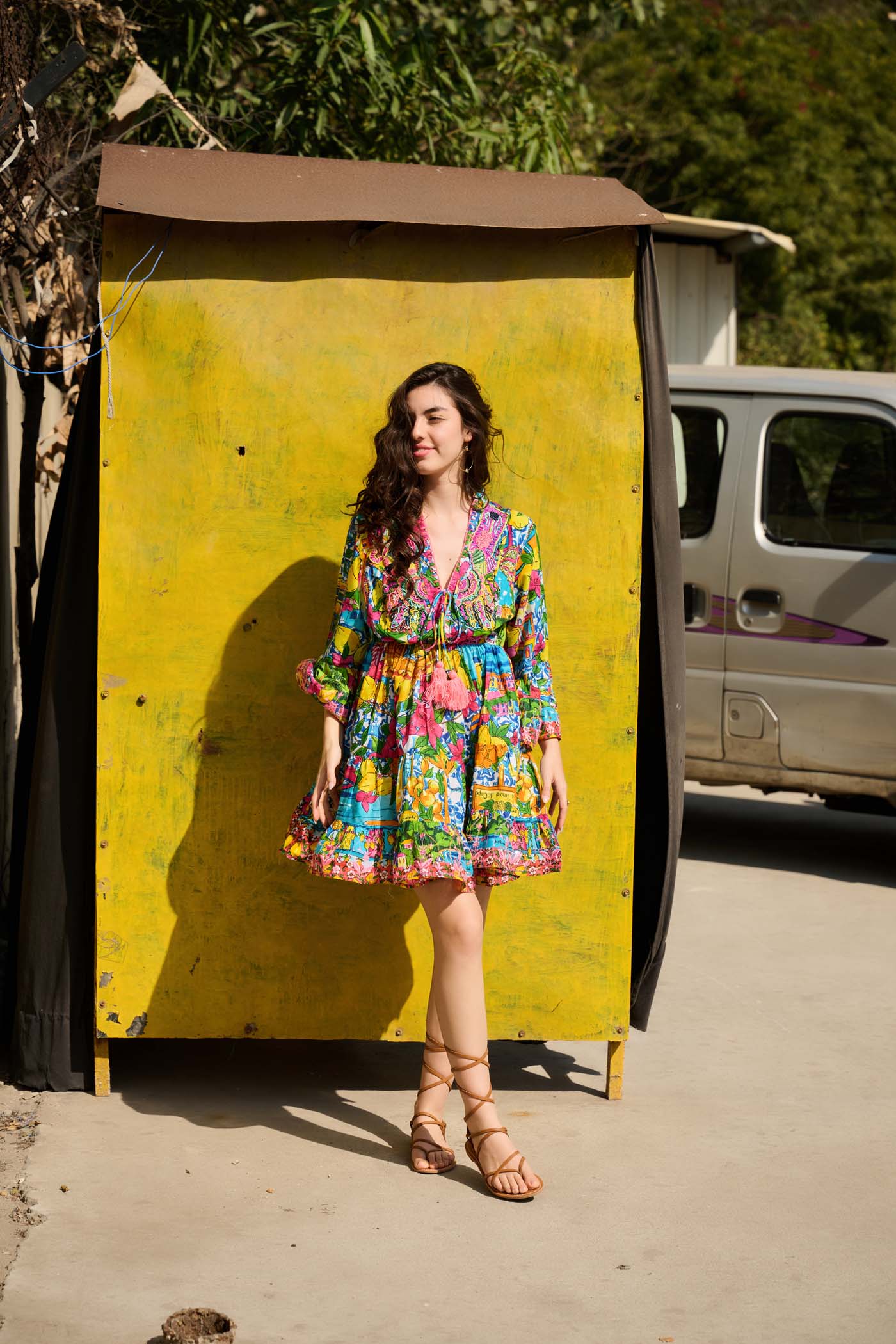 Varsha Dhingra In Ethereal Bloom Tie-up Dress