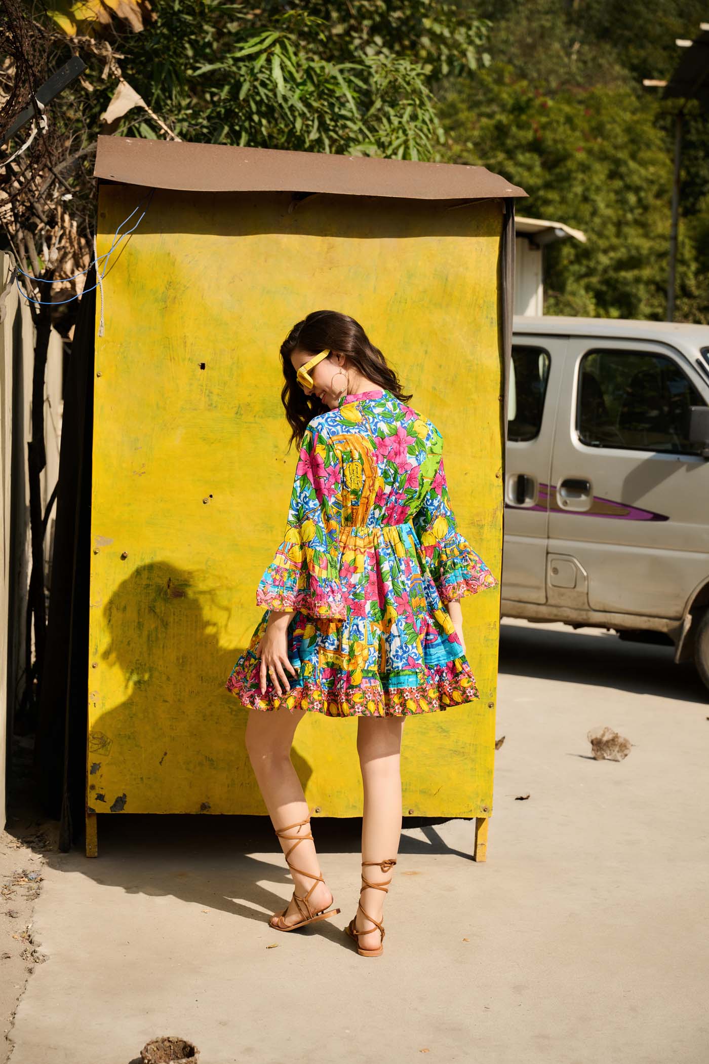 Varsha Dhingra In Ethereal Bloom Tie-up Dress