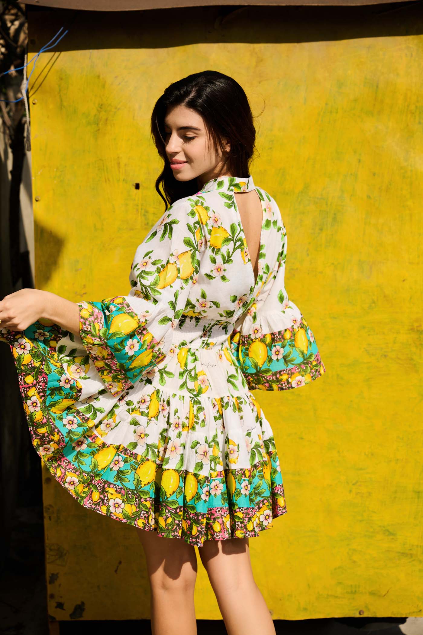 Ankita Rai In Tropical Luxe Embroidered Mini Dress
