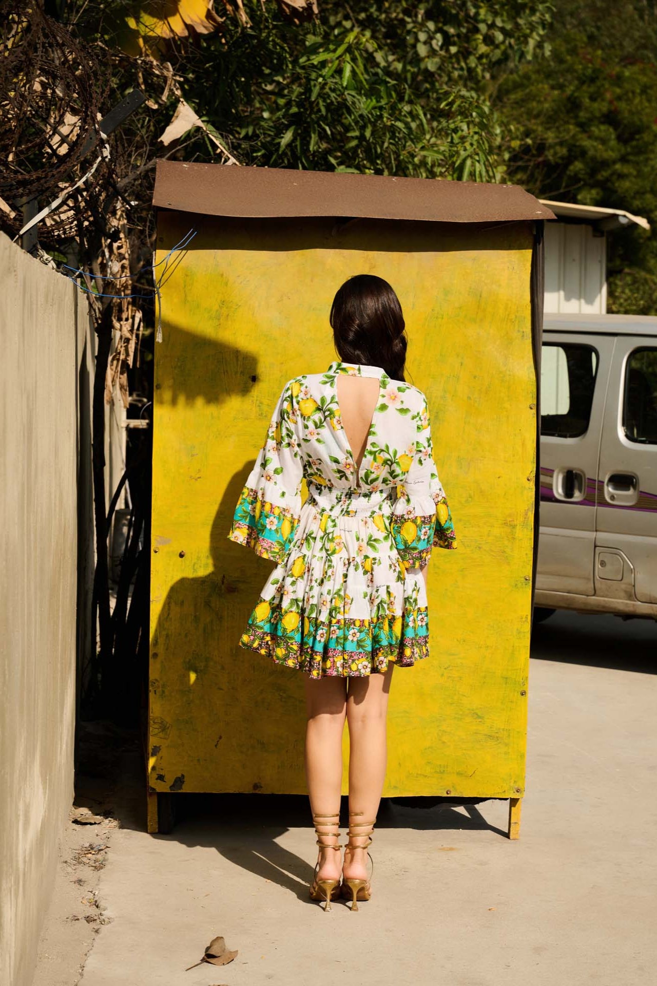 Ankita Rai In Tropical Luxe Embroidered Mini Dress