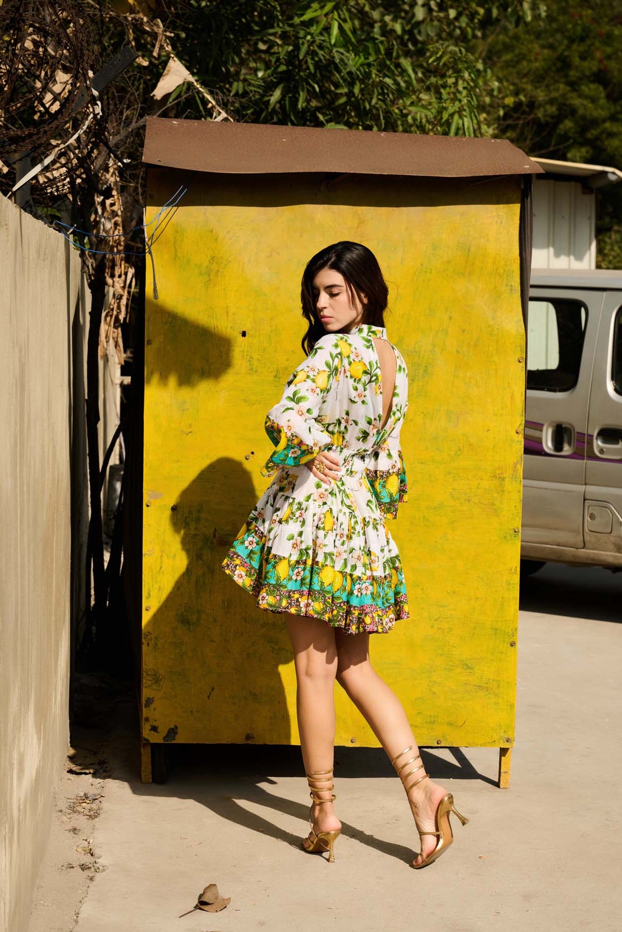 Ankita Rai In Tropical Luxe Embroidered Mini Dress