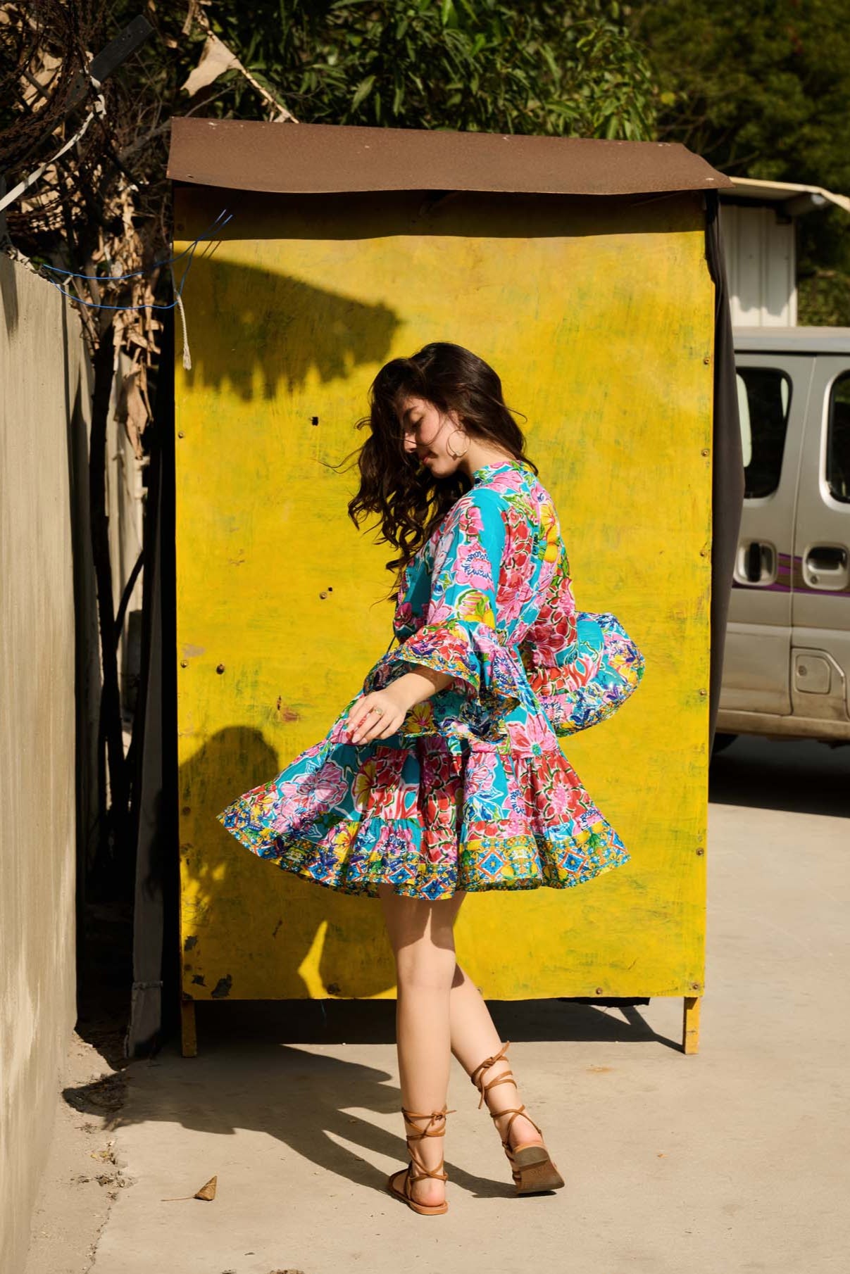 Nyraa Bannerjee In Wildflower Whisper Embroidered Mini Dress