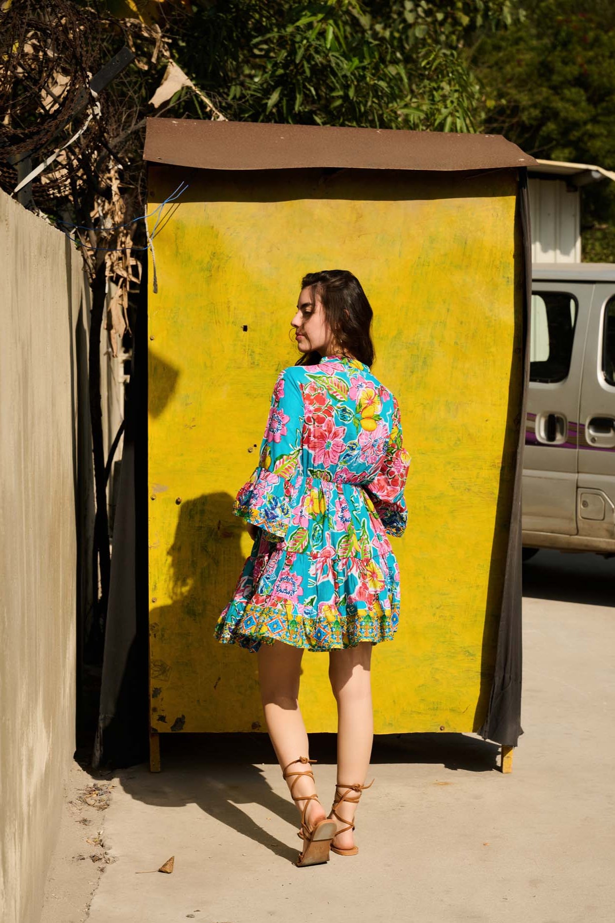 Nyraa Bannerjee In Wildflower Whisper Embroidered Mini Dress