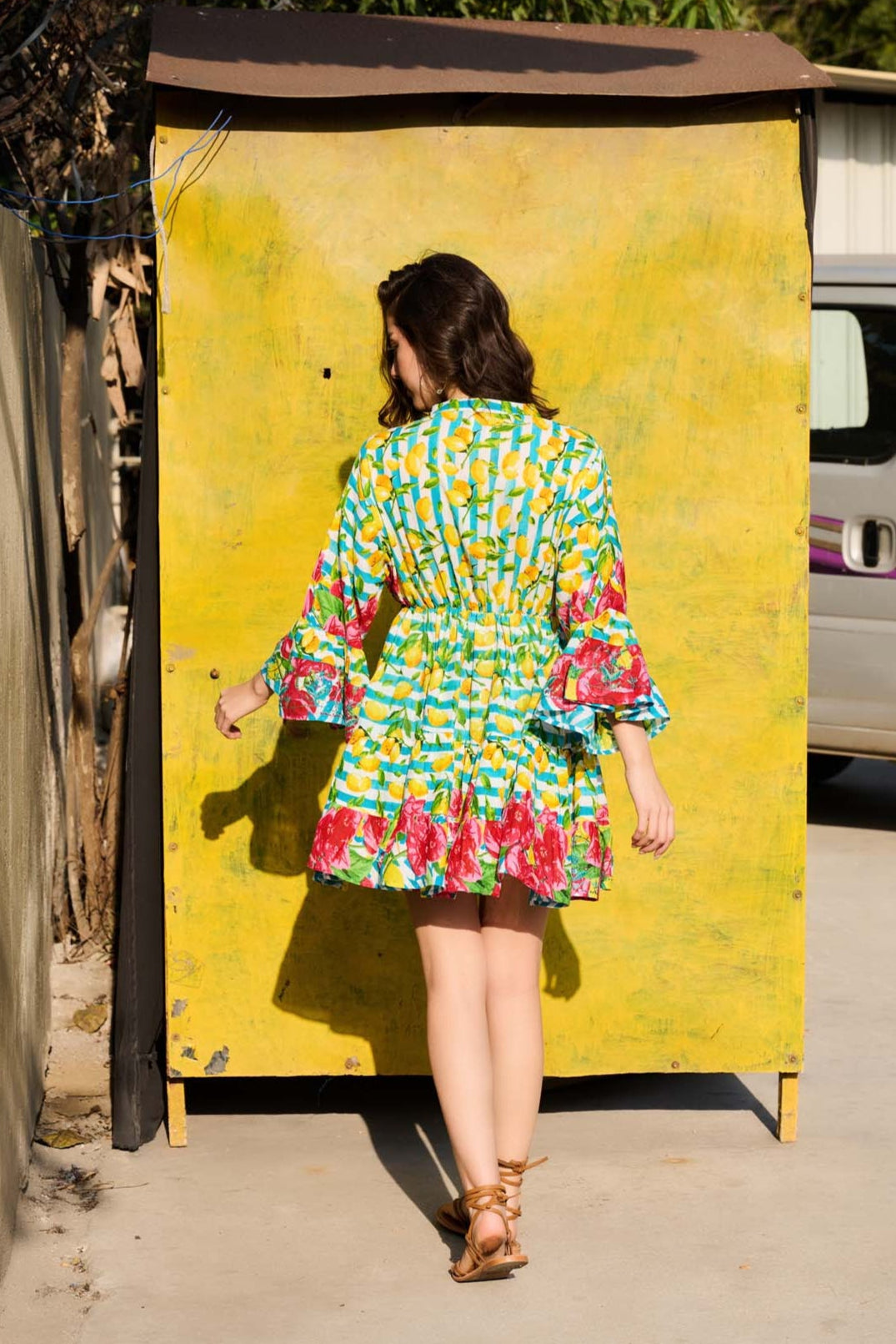 Linear Embroidered Bloom dress