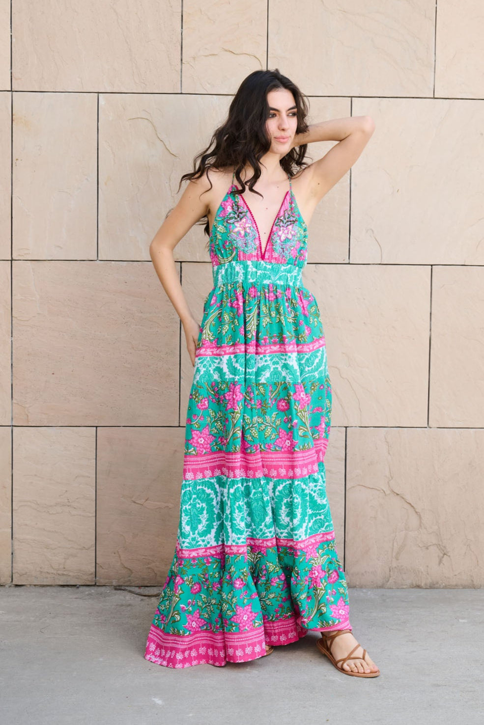 SIMRAN MITTAL In Seaside Blush Maxi