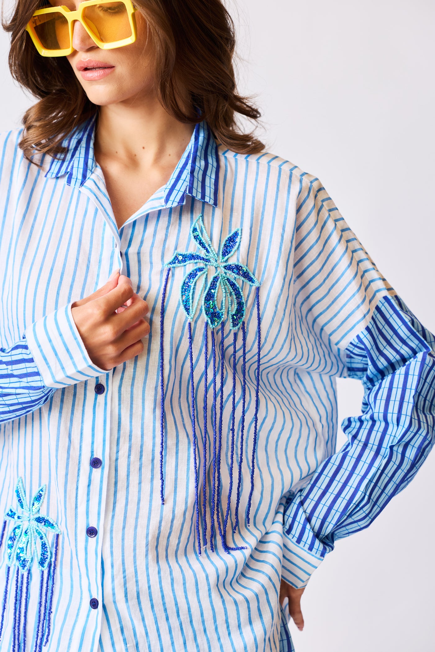 Azure Horizon Embroidered Co-ord