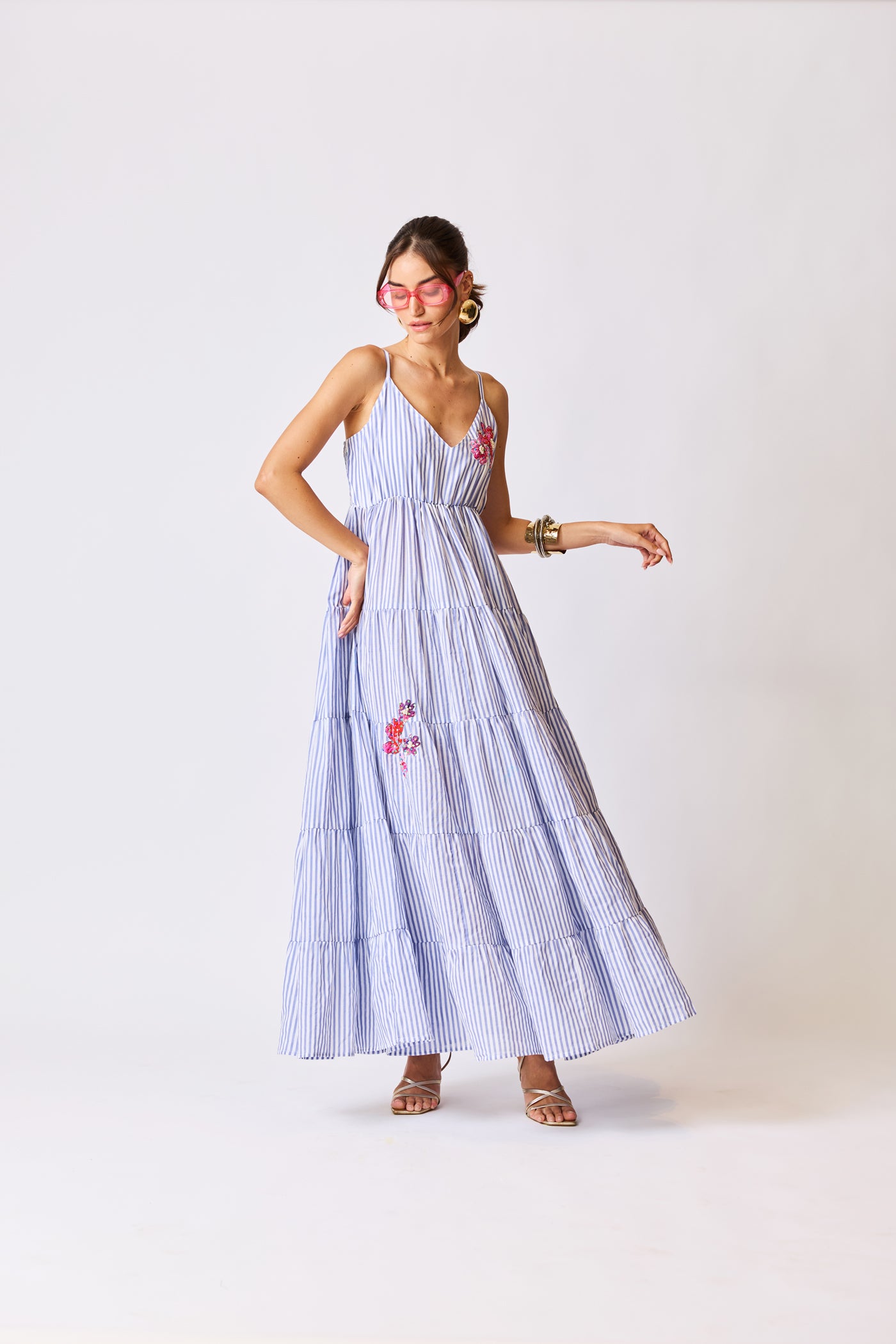 Seaside Blossom Maxi Dress