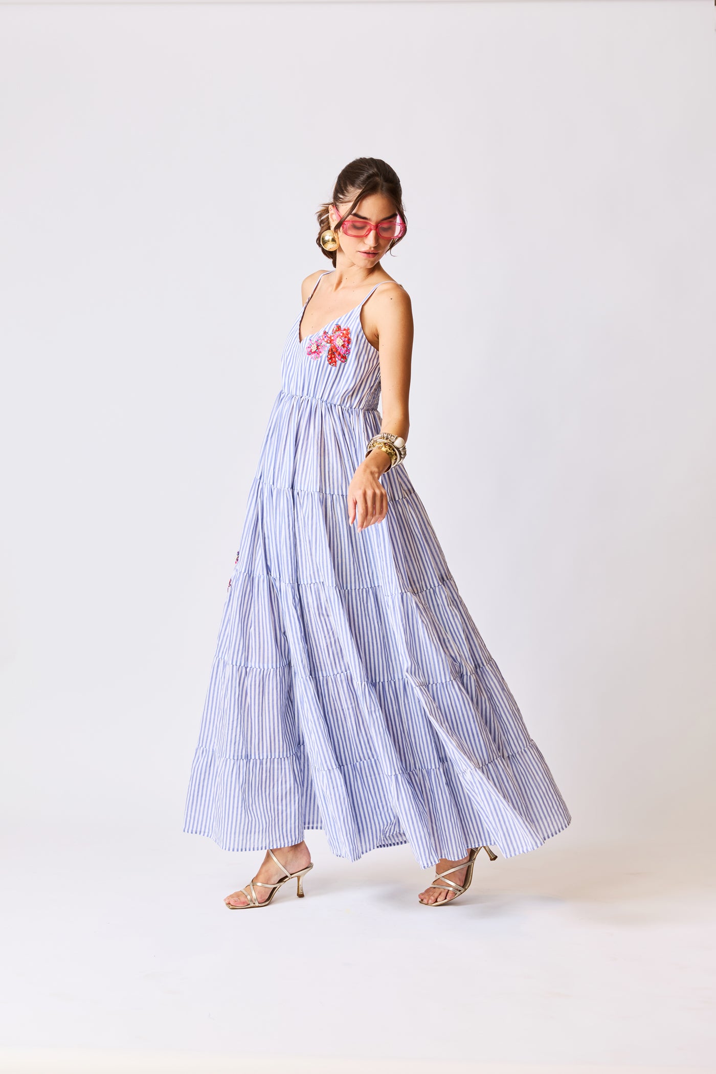 Seaside Blossom Maxi Dress