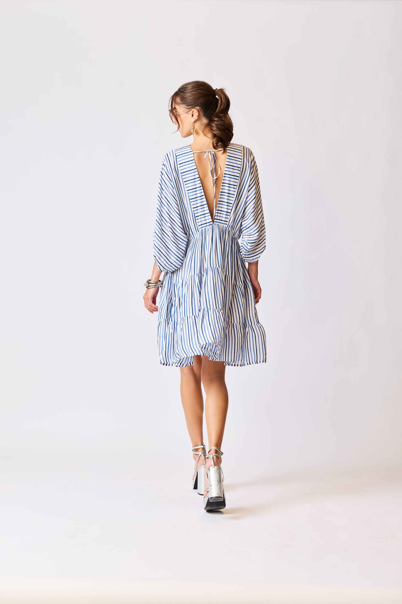 Seaside Bloom Stripe Dress