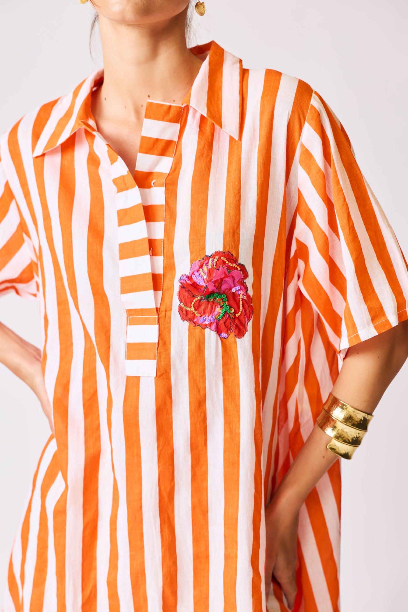 Resort Stripe Shirt Dress