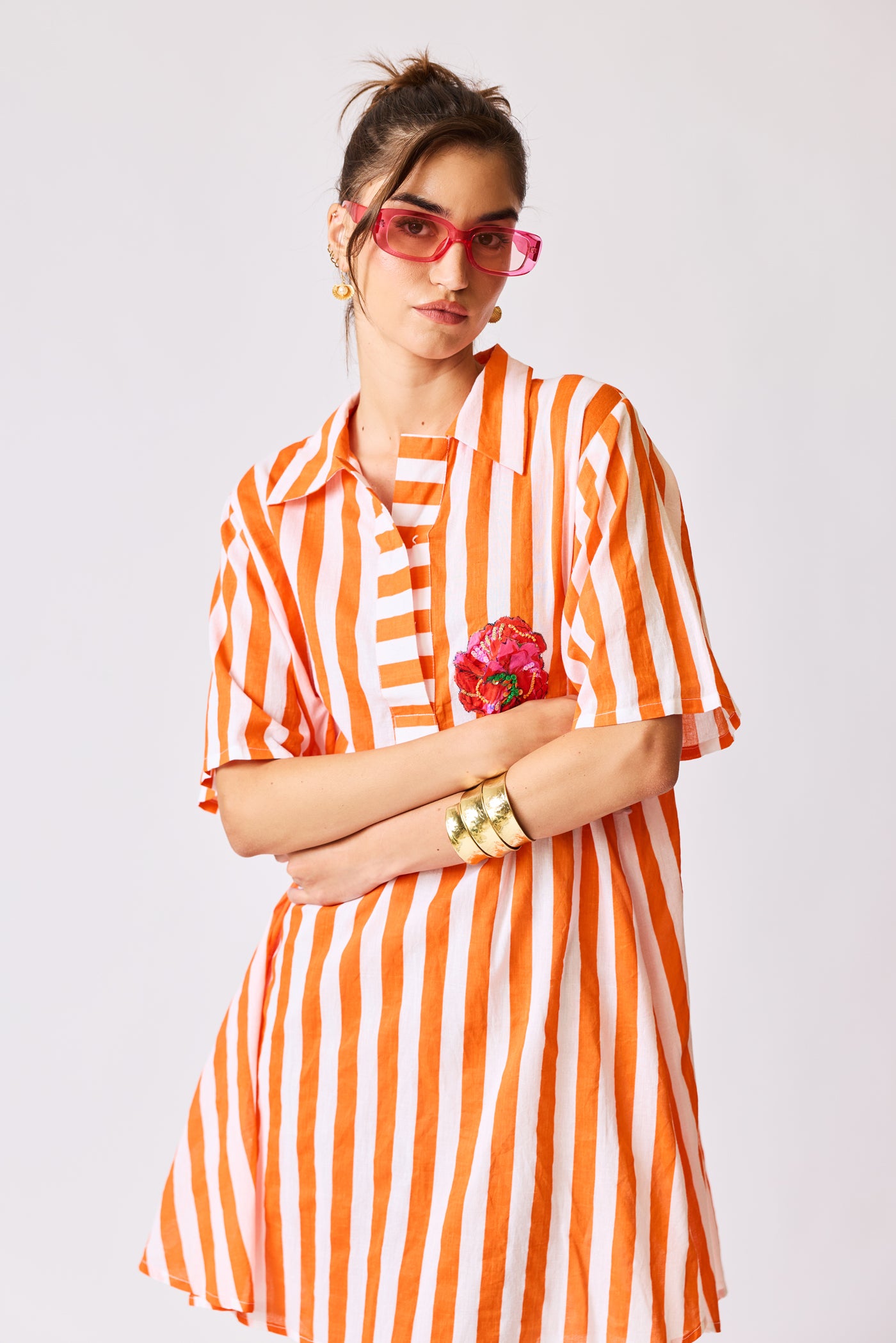 Resort Stripe Shirt Dress