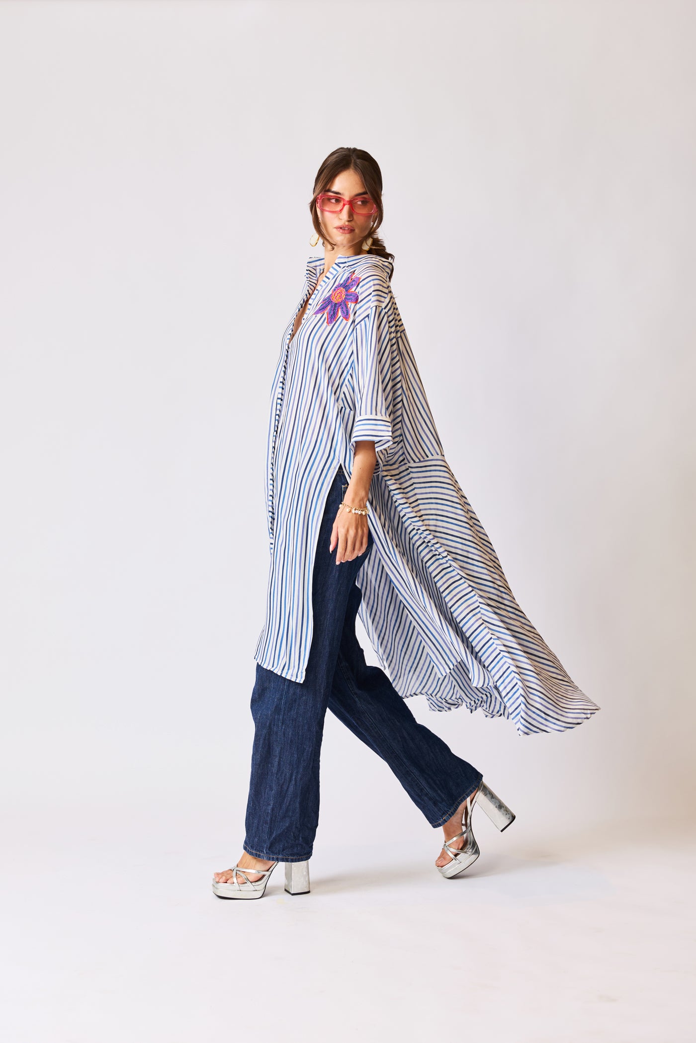 Floral Appliqué Tunic