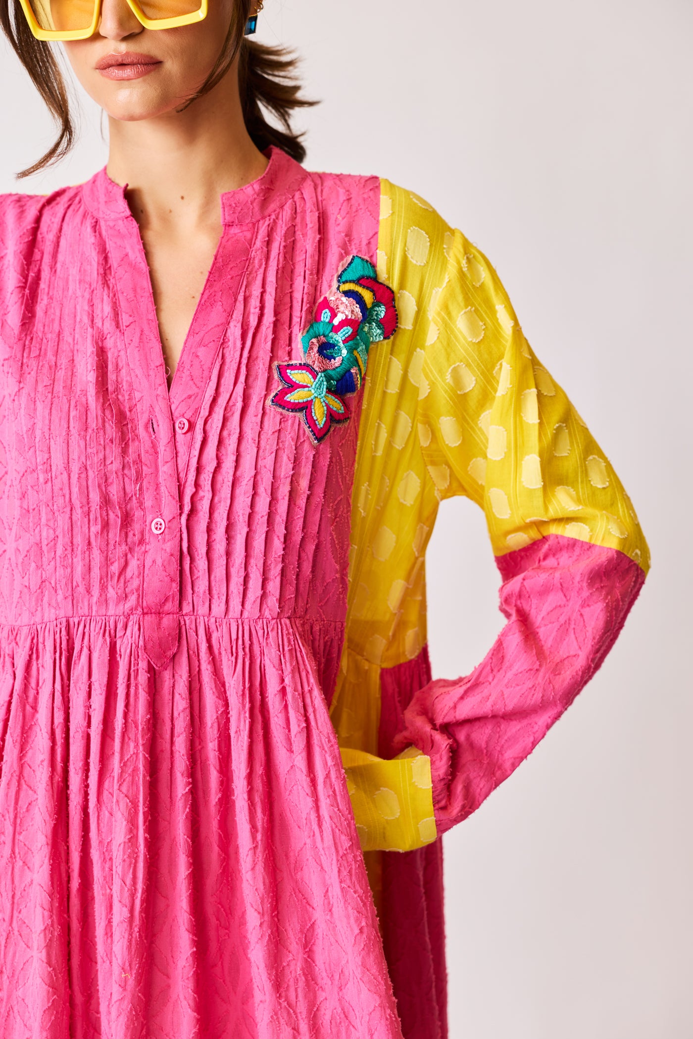 Bohemian Color-Block Maxi Dress