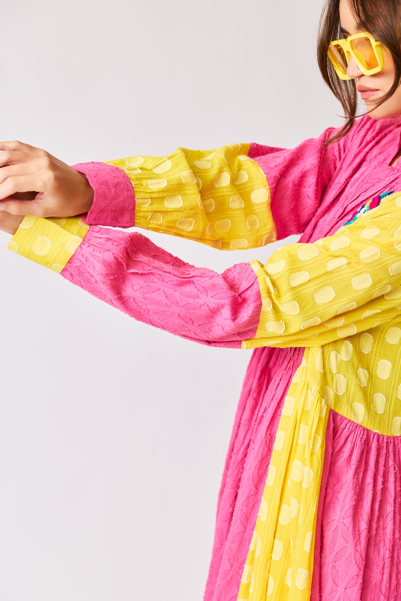 Bohemian Color-Block Maxi Dress