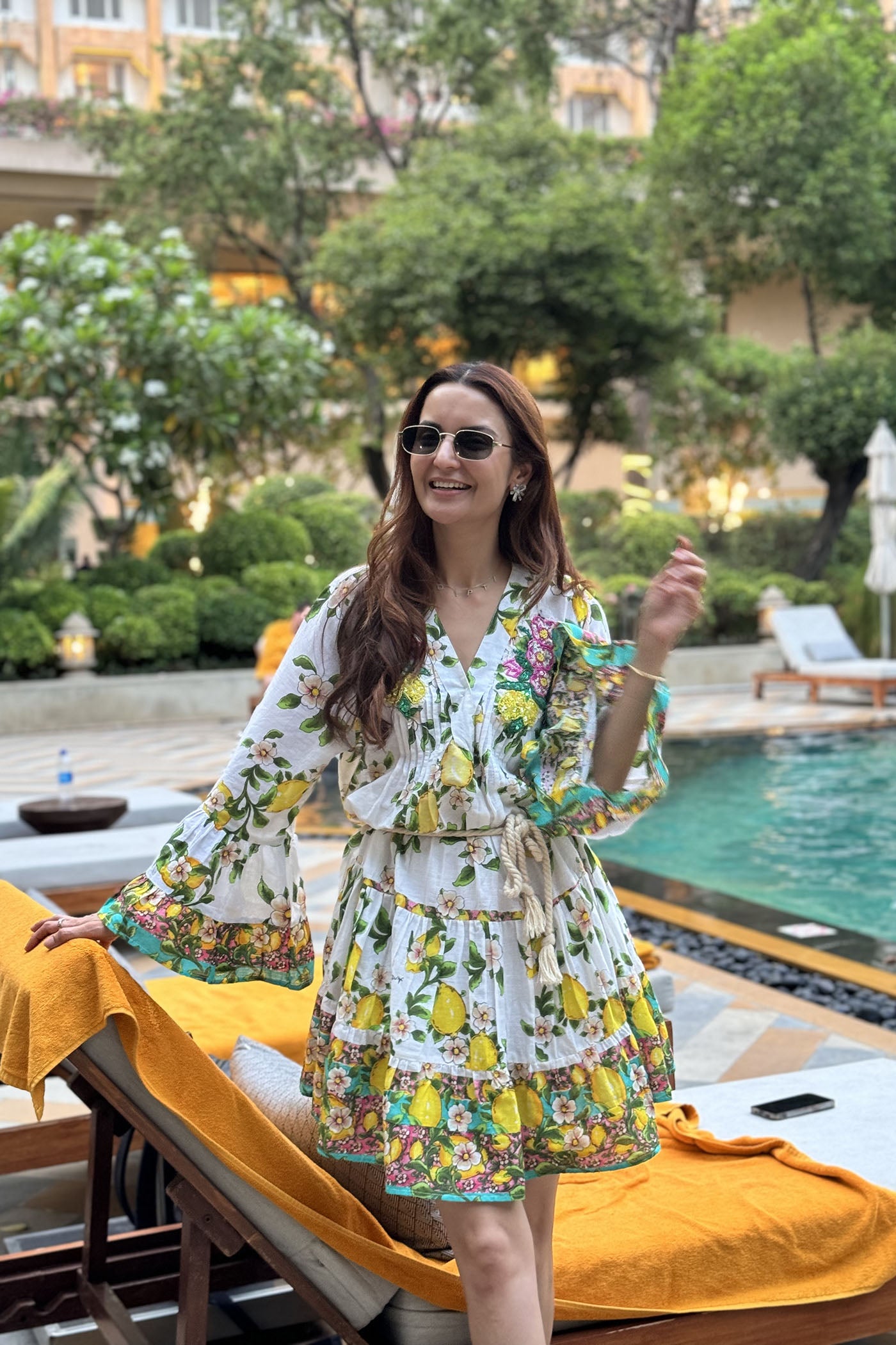 Dipti Dhillion In Limone Luxe Mini Dress