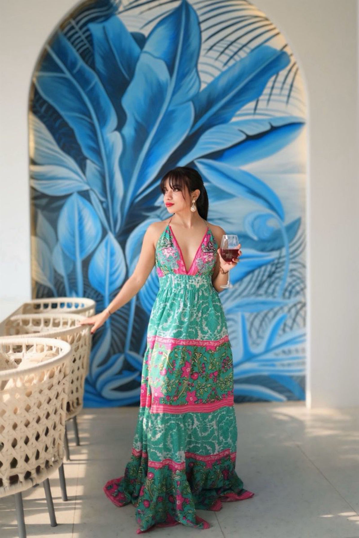 Simran Mittal In Seaside Blush Maxi