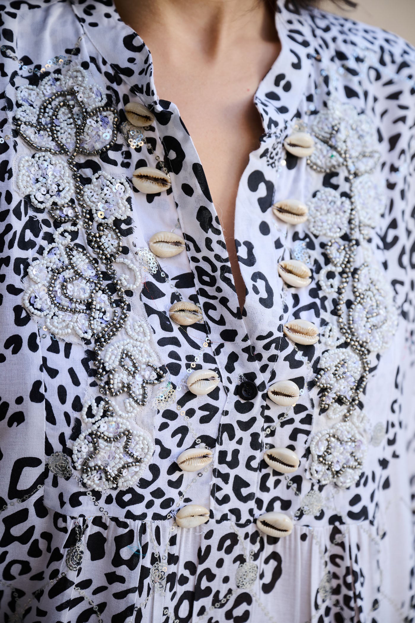 Cheetah Cove Embroidered Dress