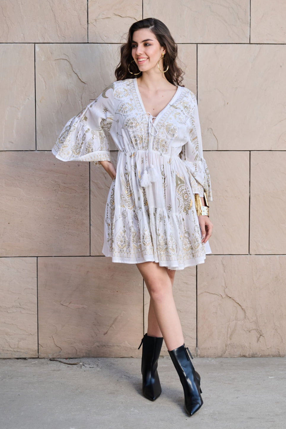 White Willow Mini Dress